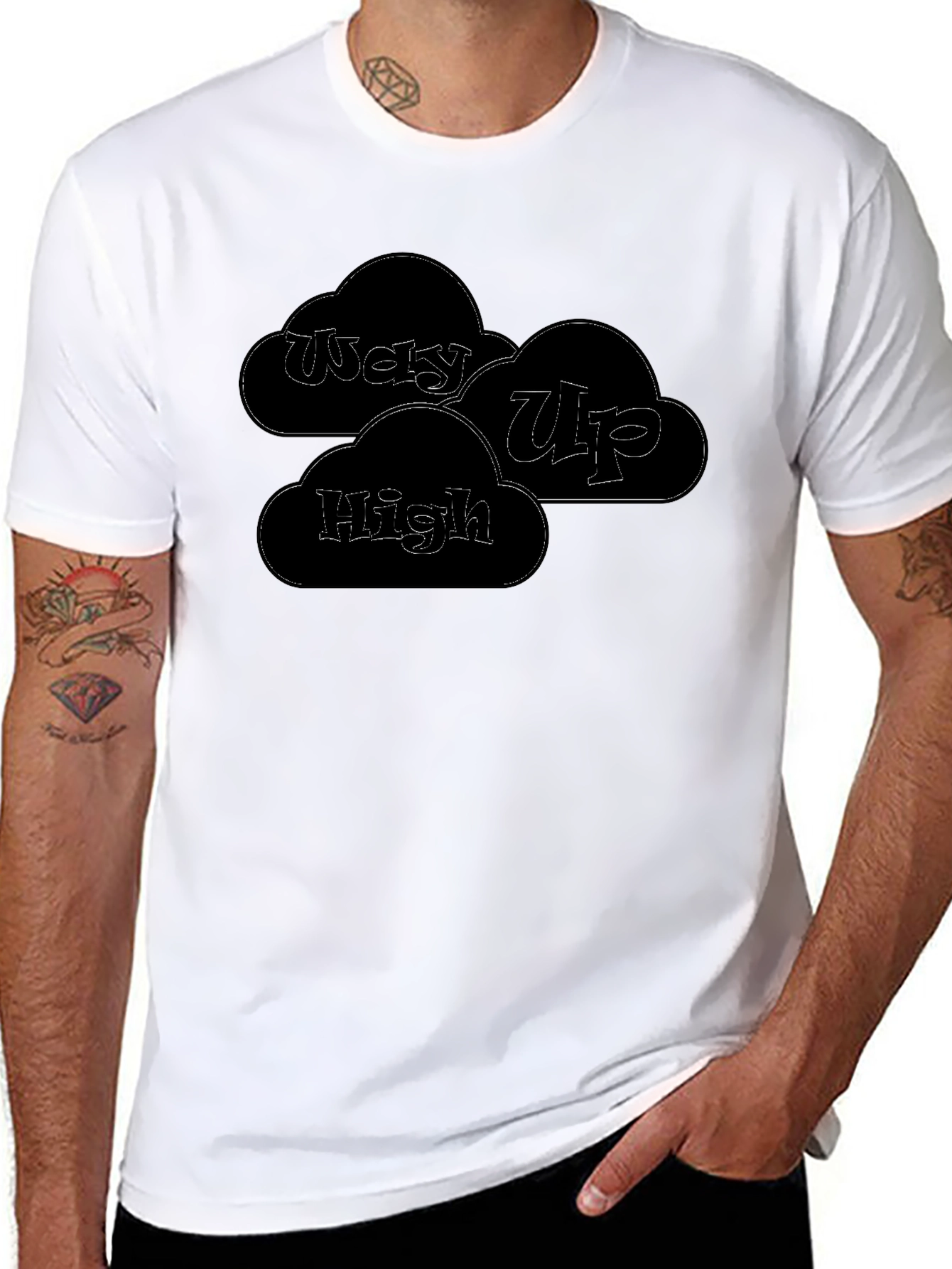 Way Up High Black Graphic T-Shirt