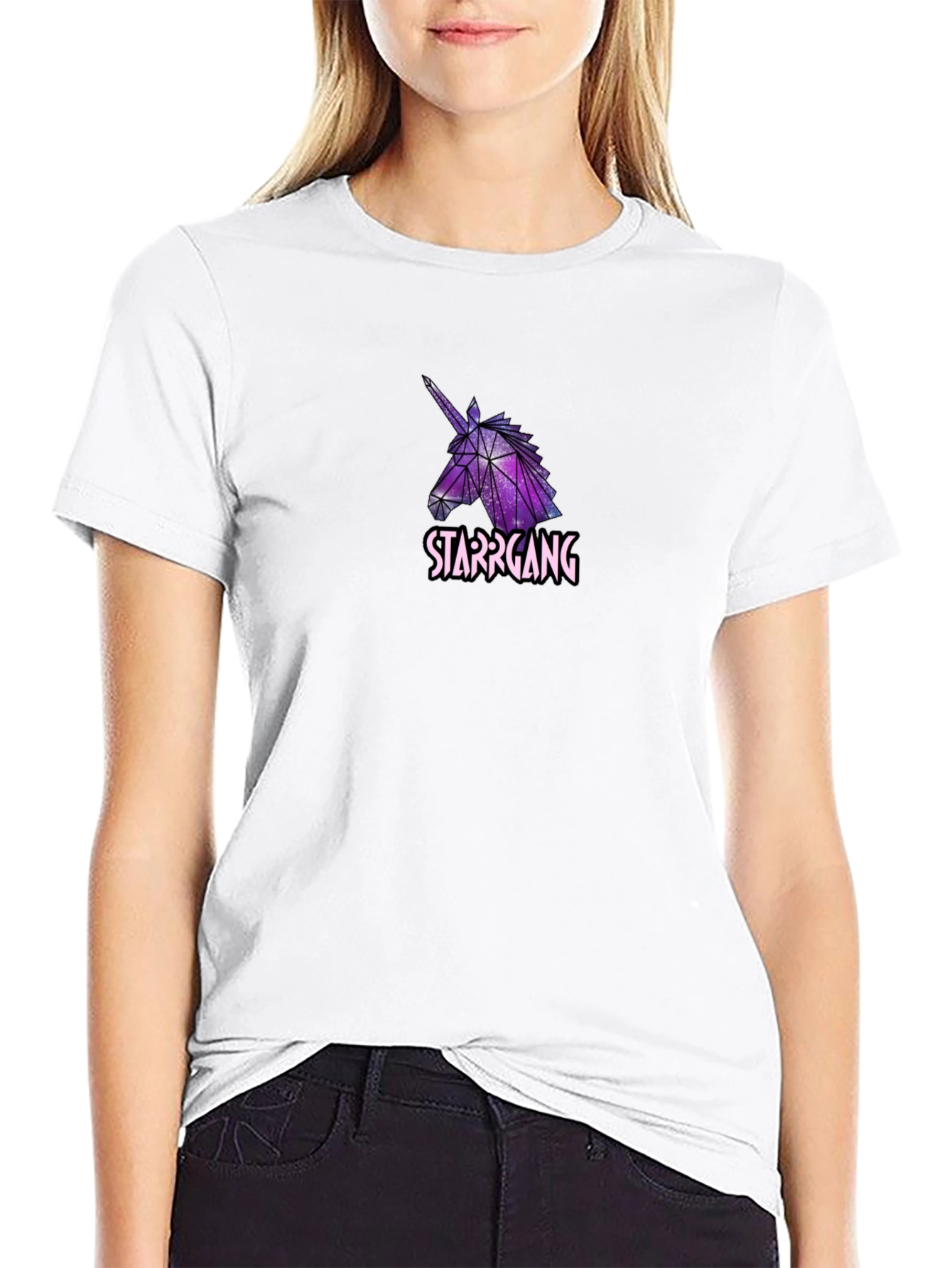 StarrGang Unicorn Graphic Black T-Shirt