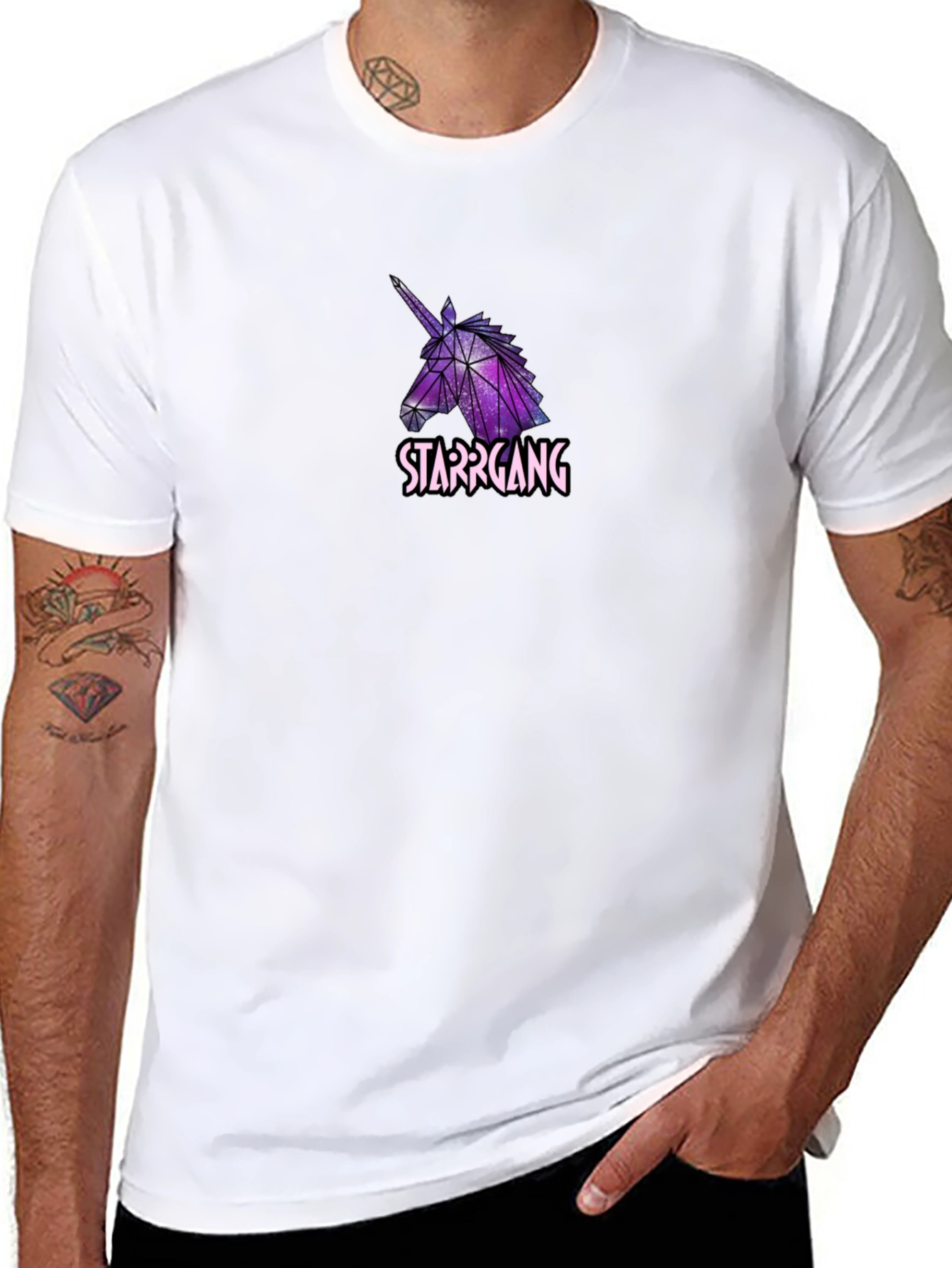 StarrGang Unicorn Graphic Black T-Shirt