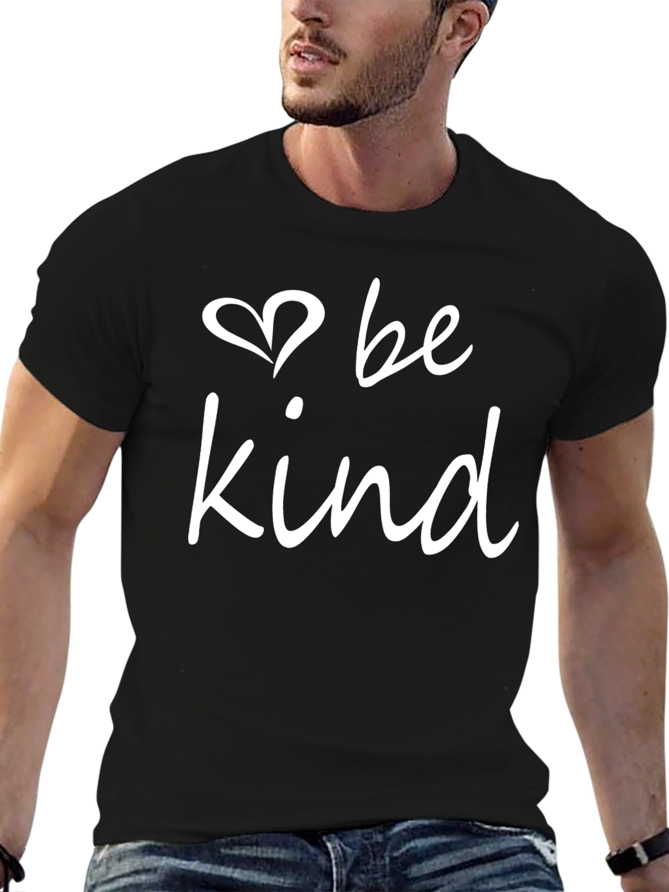 Be Kind T-Shirt - Black Crew Neck Tee