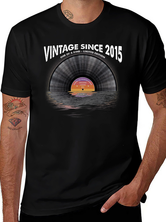 Vintage Since 2015 Vinyl Record Graphic Tee