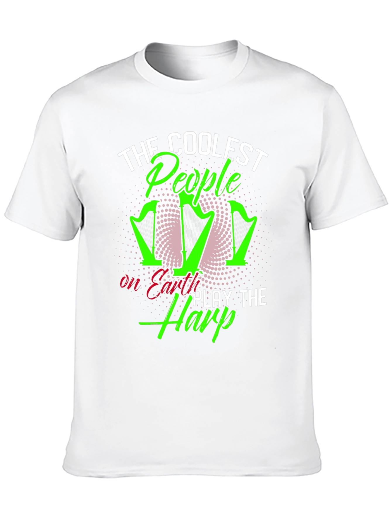 Coolest People Play Harp T-Shirt - Black