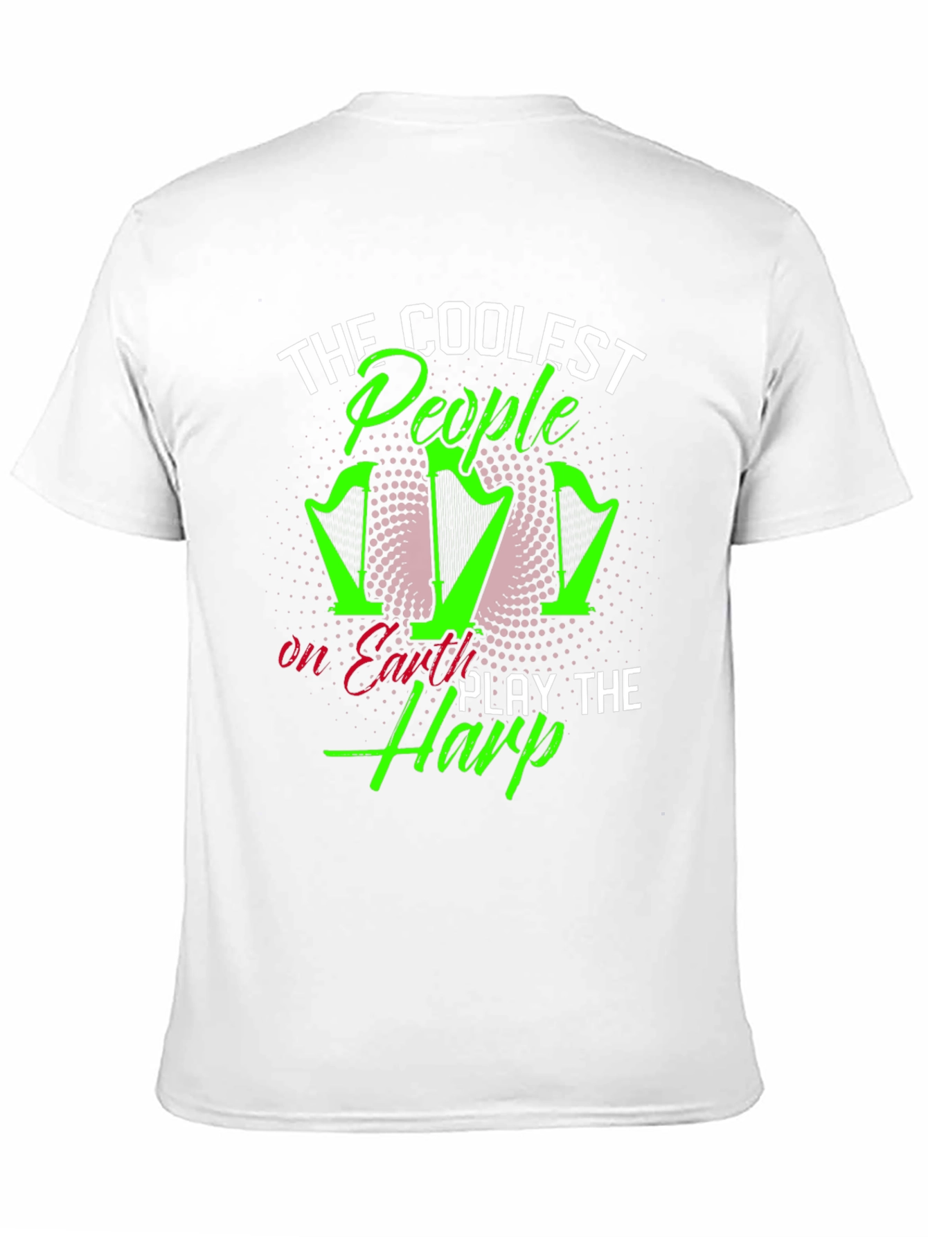 Coolest People Play Harp T-Shirt - Black