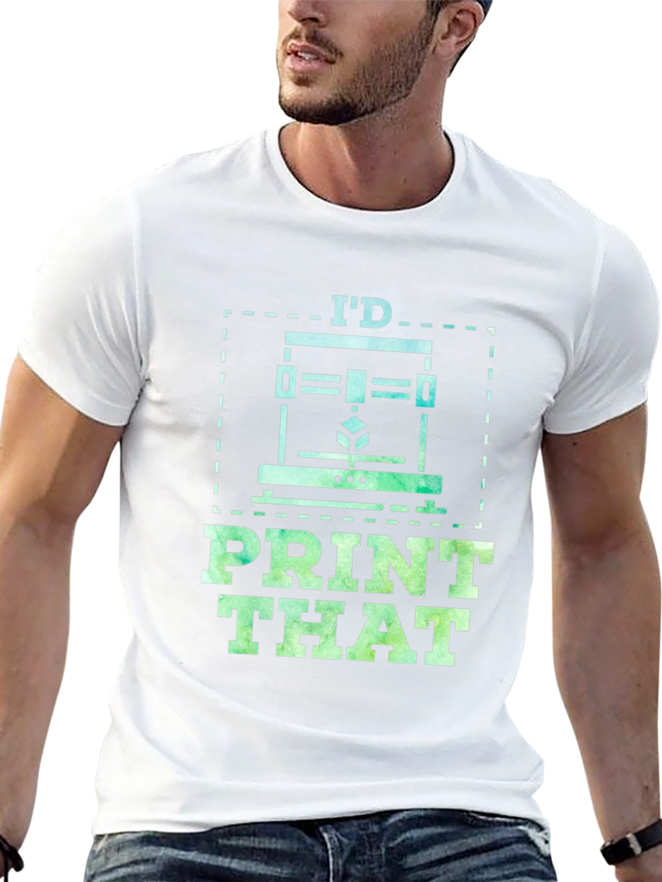 Id Print That 3D Printing Hobbyist Black T-Shirt