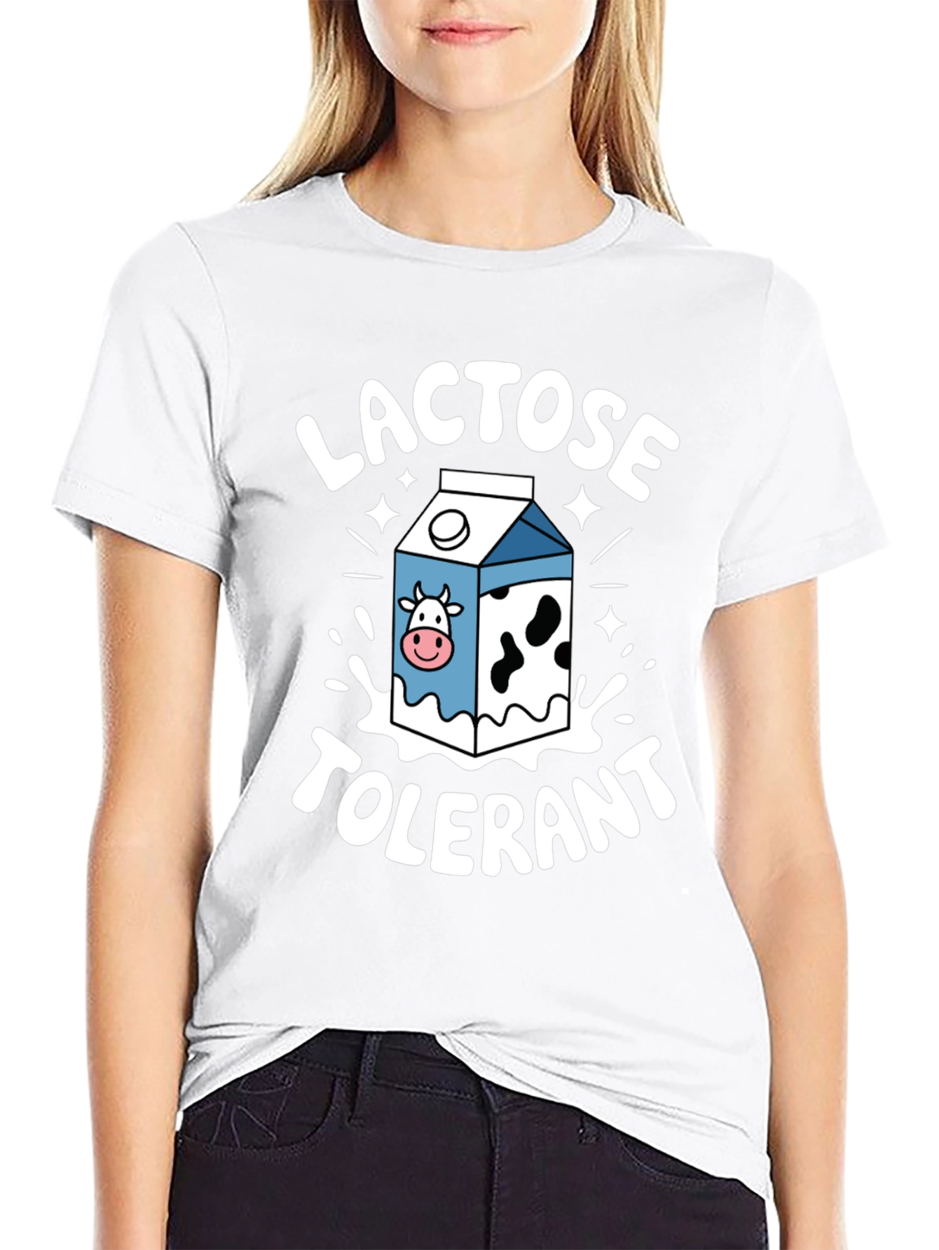 Lactose Tolerant Graphic T-Shirt - Black