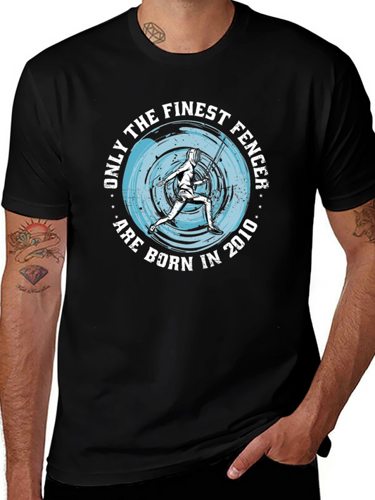 Finest Fencer Born in 2010 Black T-Shirt