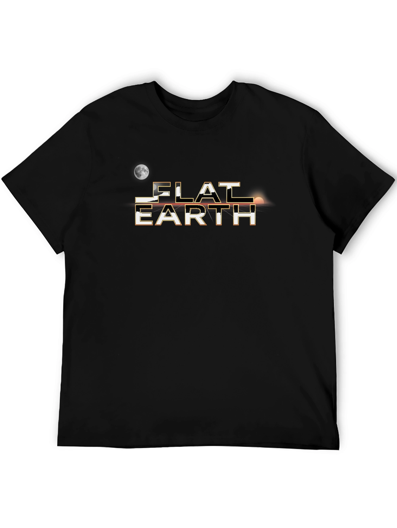 Flat Earth T-Shirt - Conspiracy Theory Novelty Tee