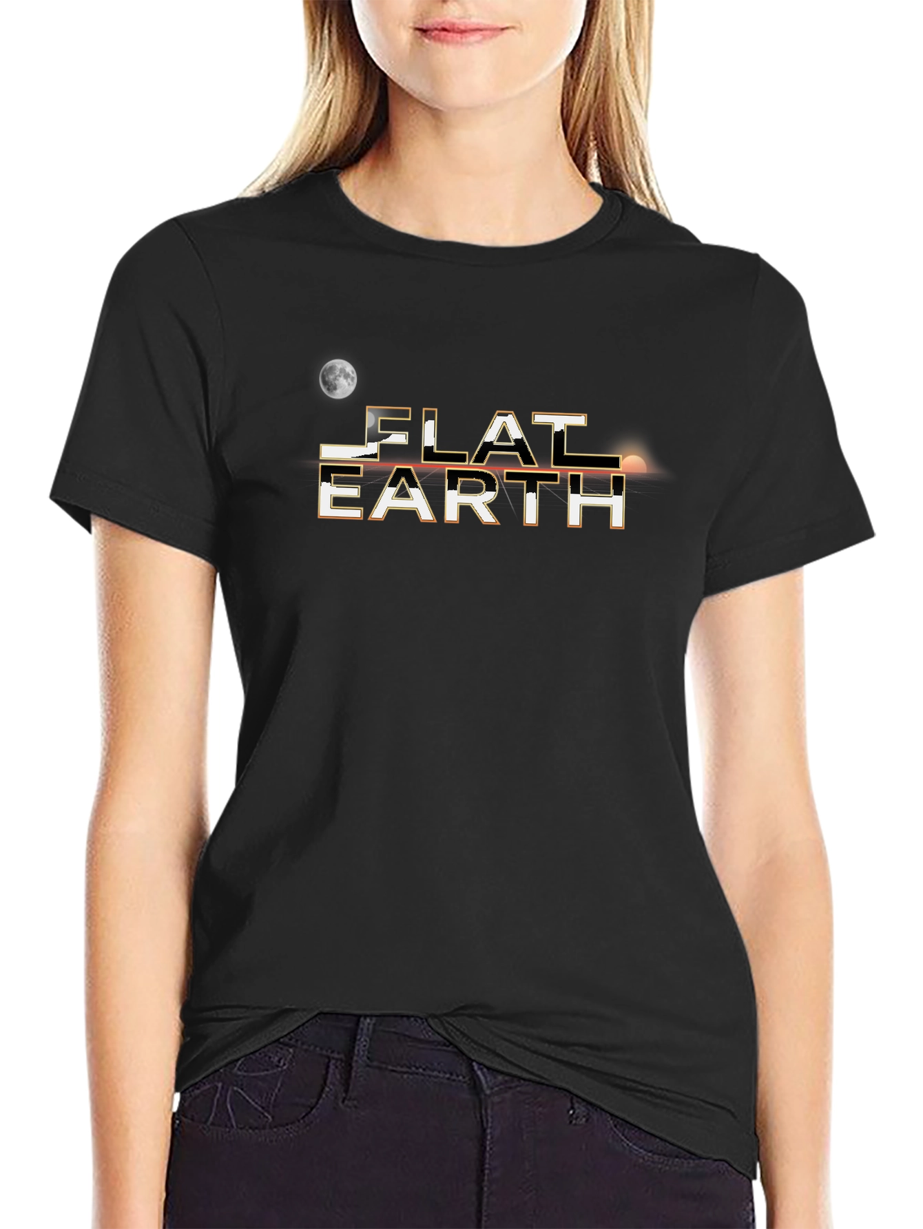 Flat Earth T-Shirt - Conspiracy Theory Novelty Tee