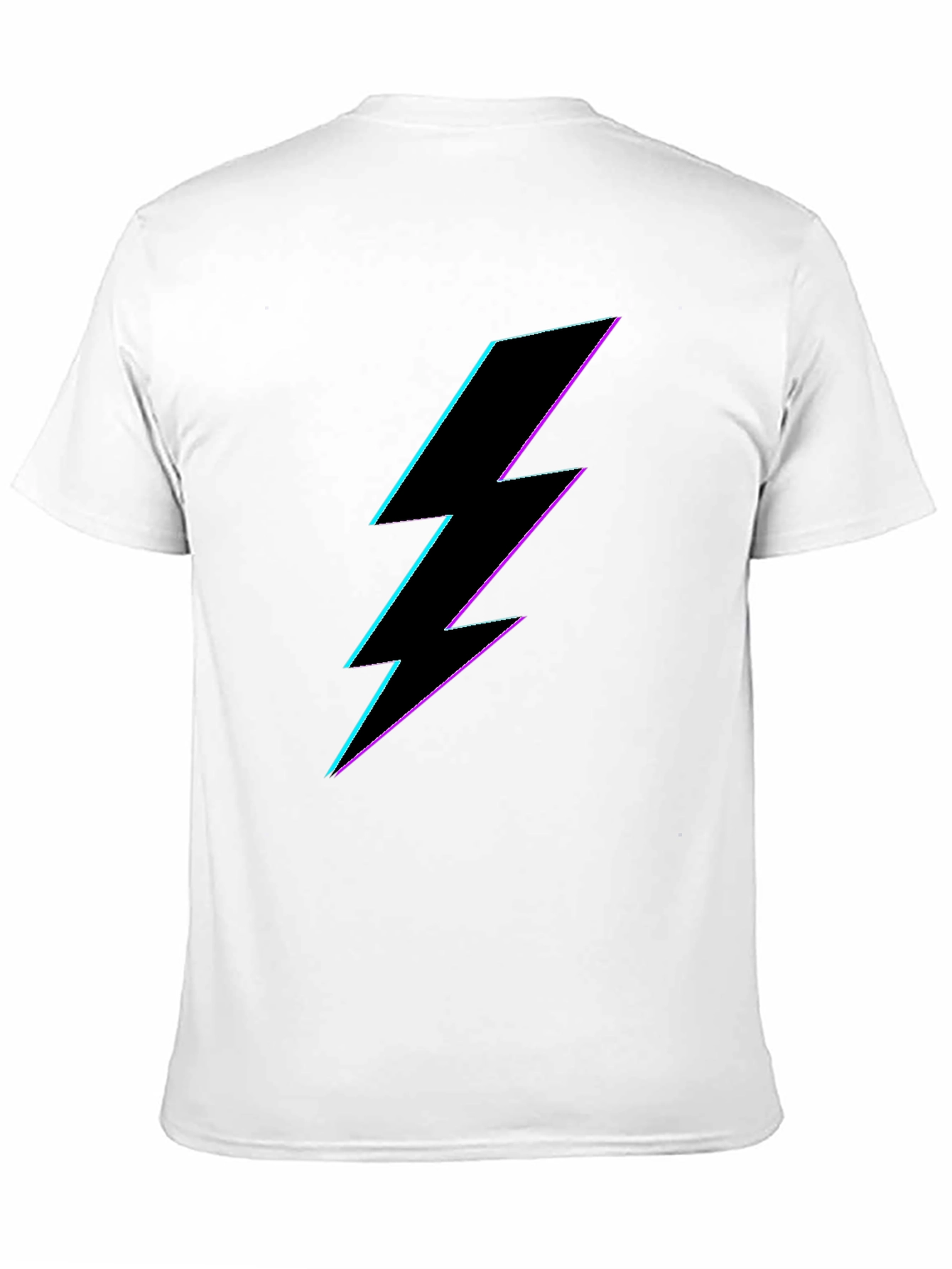 Neon Lightning Bolt Graphic Tee - Black