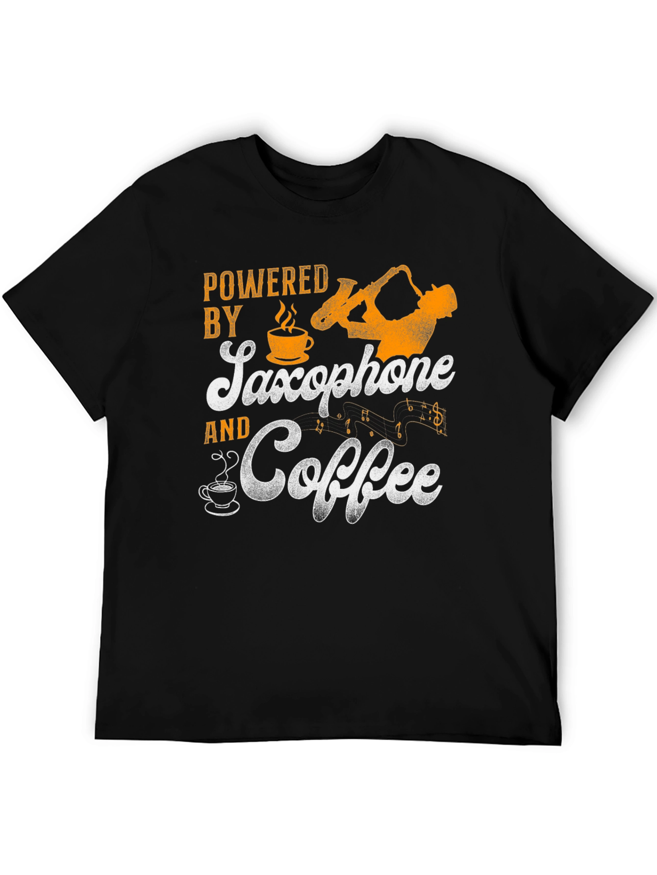 Saxophone & Coffee T-Shirt - Musician Tee