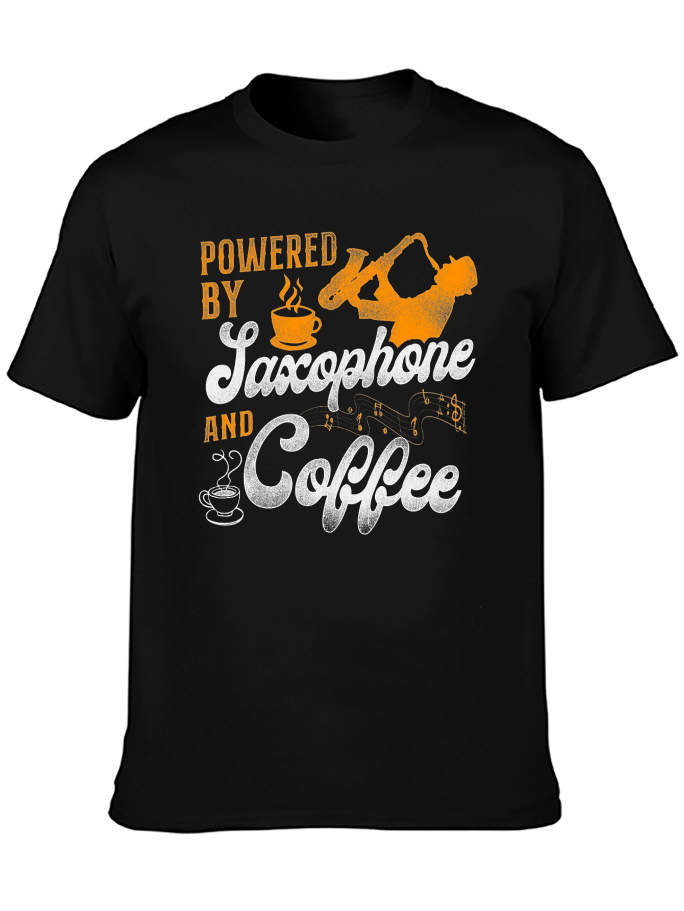 Saxophone & Coffee T-Shirt - Musician Tee