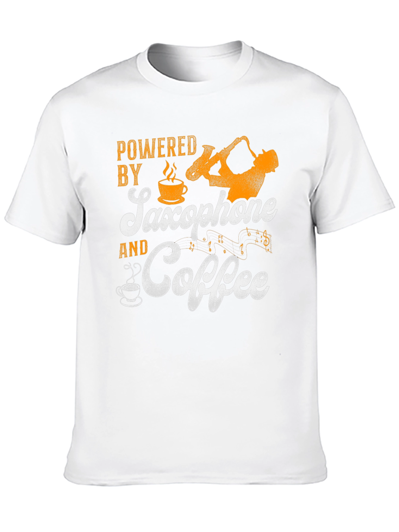 Saxophone & Coffee T-Shirt - Musician Tee