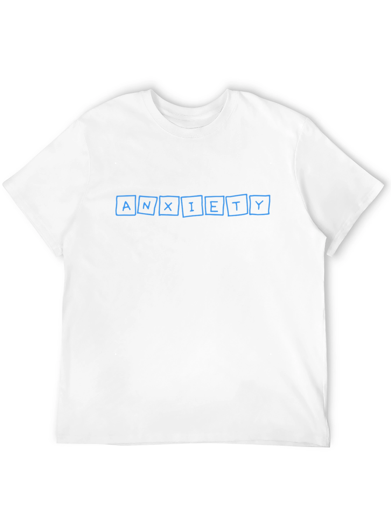 Anxiety Letter Tile Graphic Tee - Black