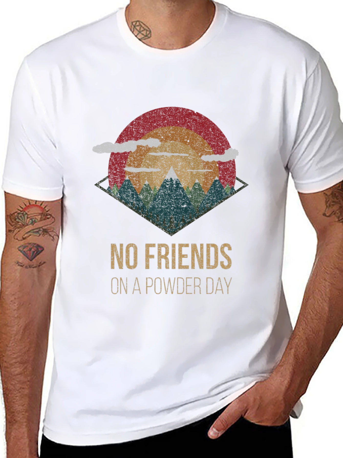No Friends On A Powder Day T-Shirt