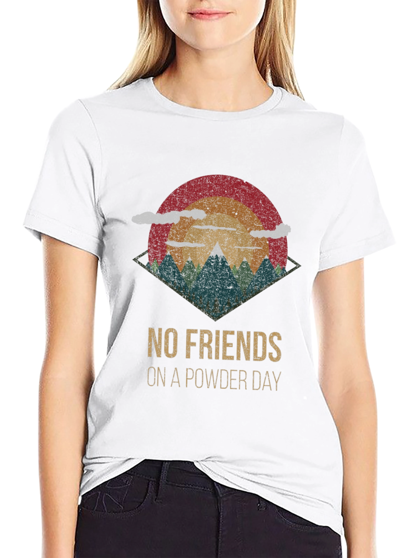 No Friends On A Powder Day T-Shirt