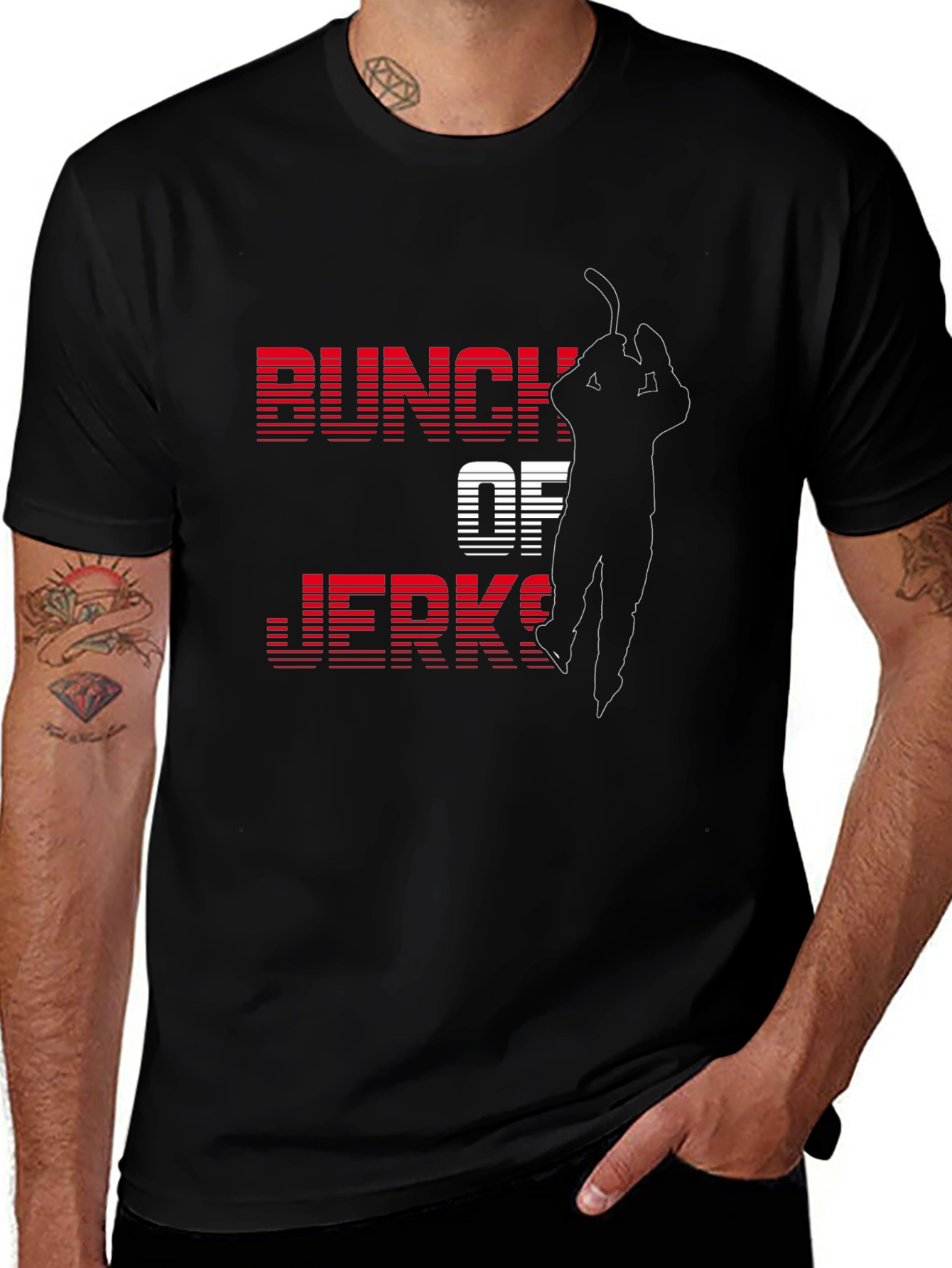 Bunch of Jerks Hockey T-Shirt - Black