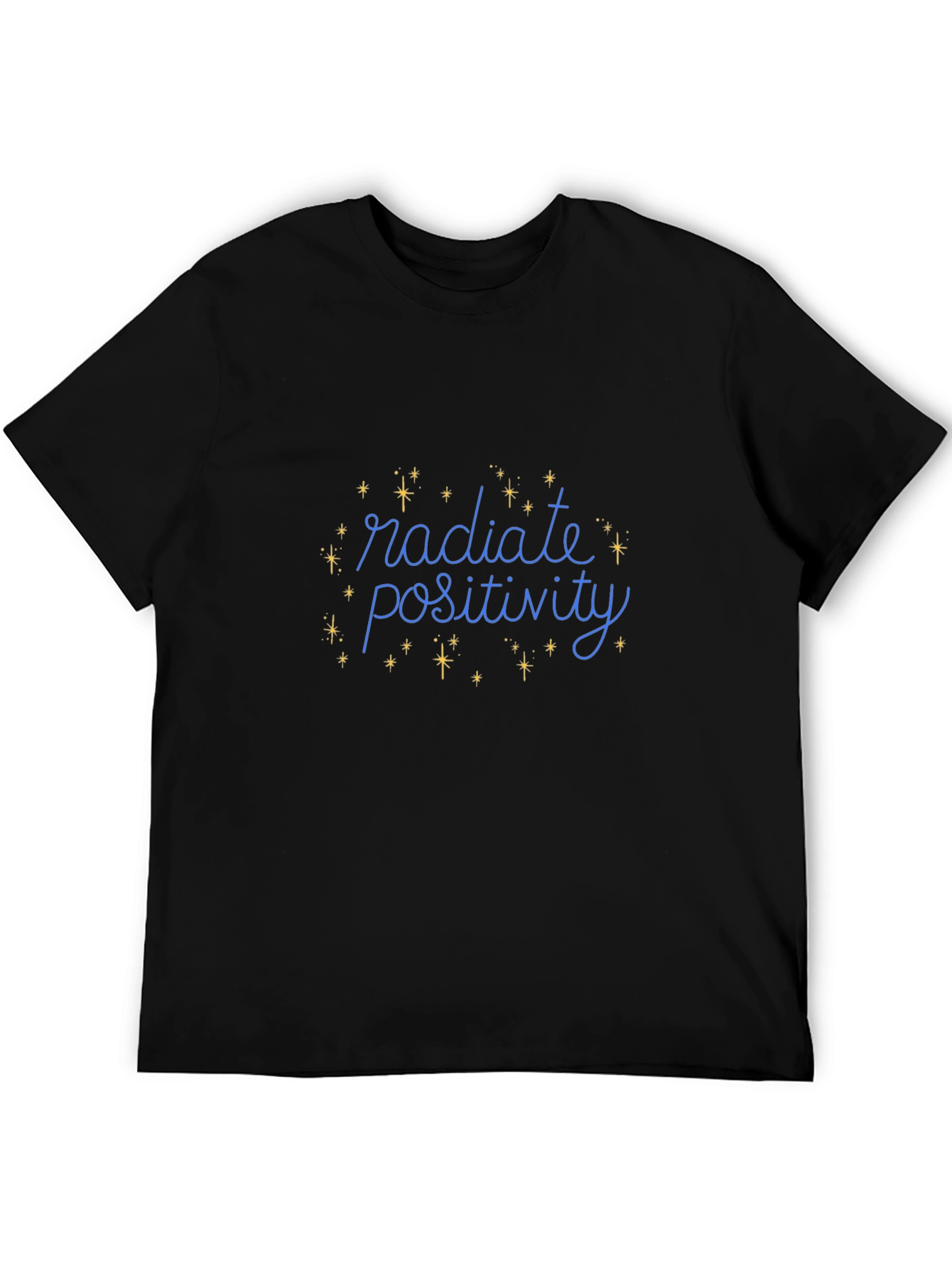 Radiate Positivity Black Graphic T-Shirt