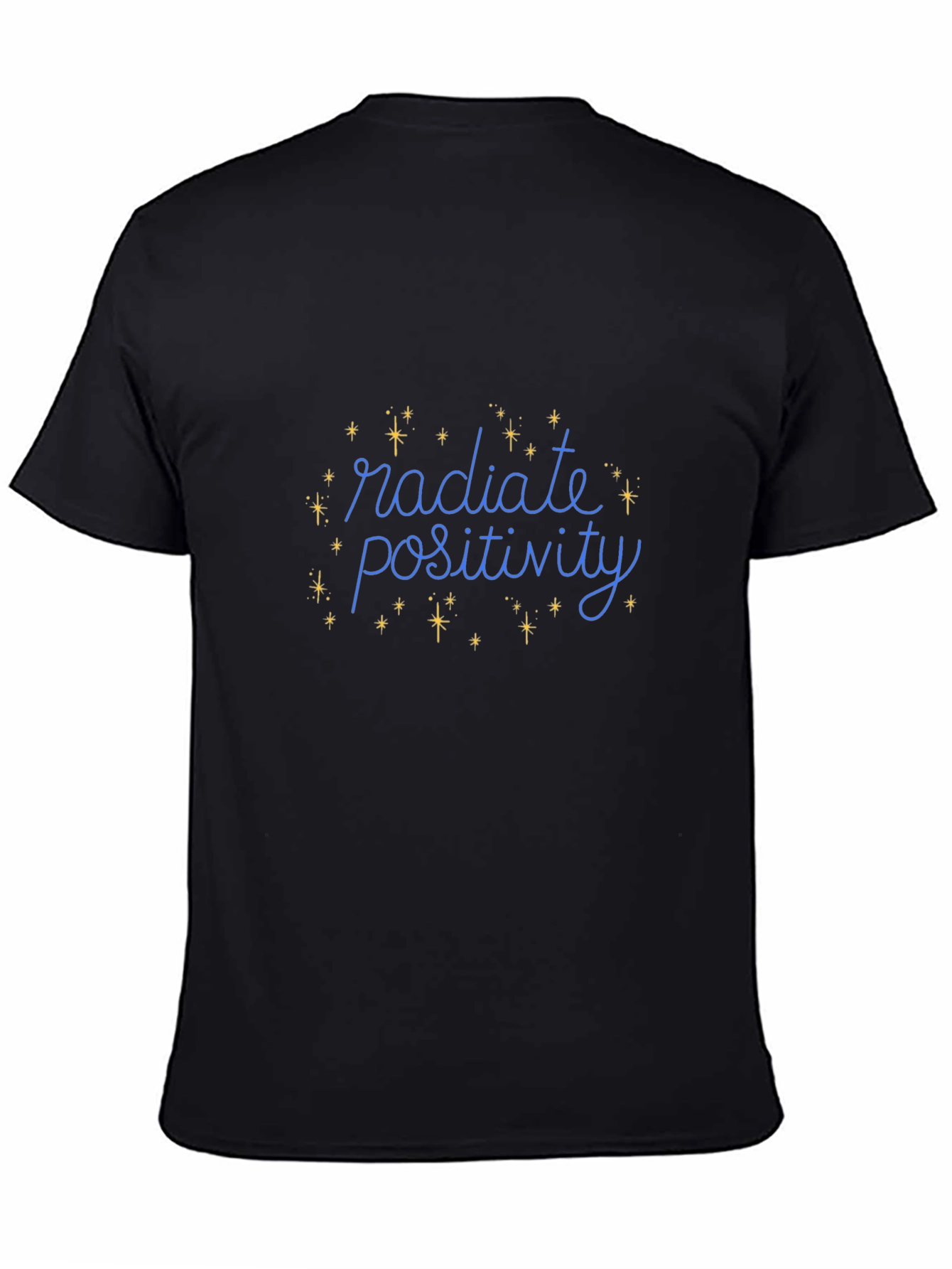 Radiate Positivity Black Graphic T-Shirt