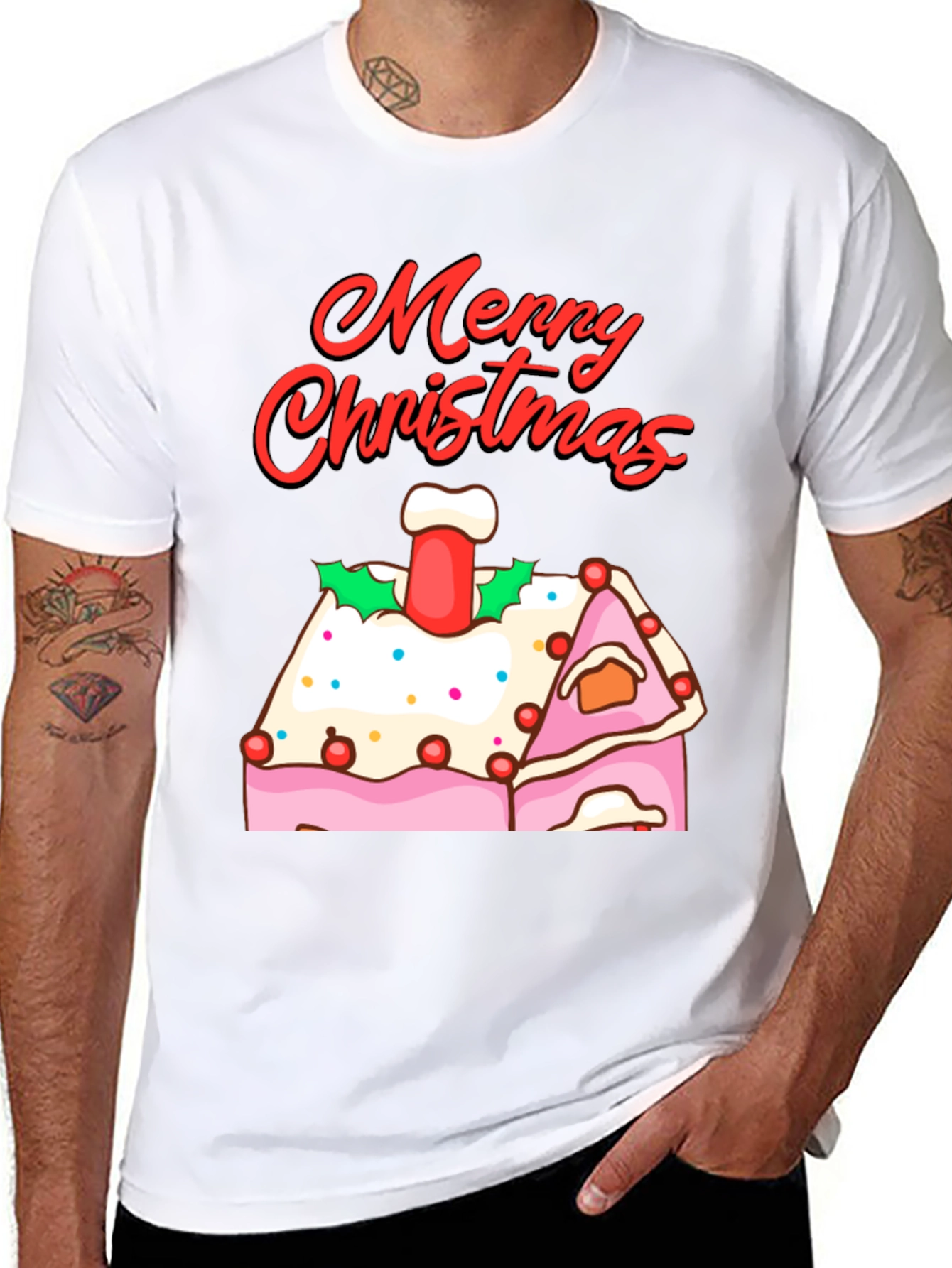Merry Christmas Gingerbread House T-Shirt
