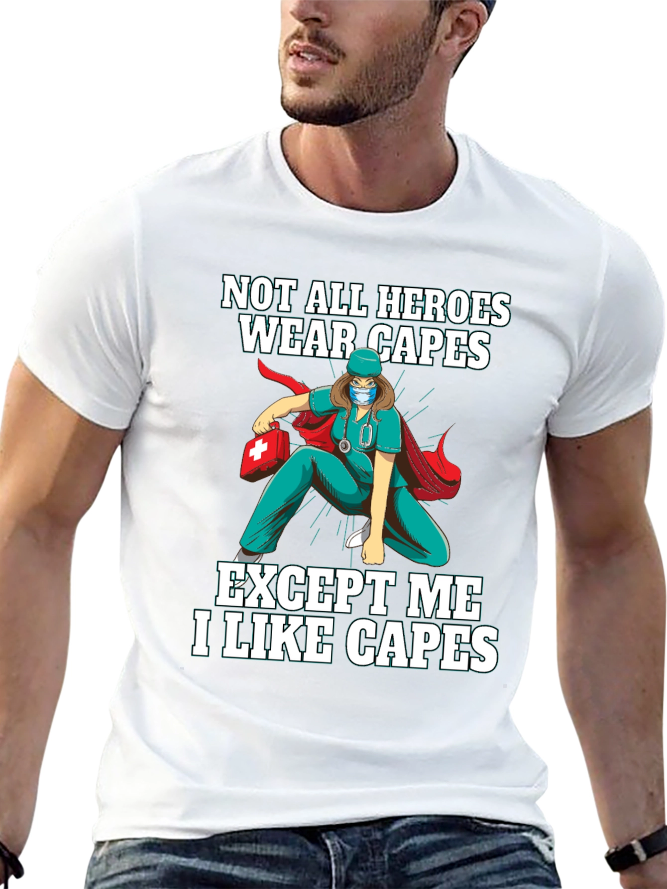 Hero Nurse Cape T-Shirt - Medical Worker Apparel