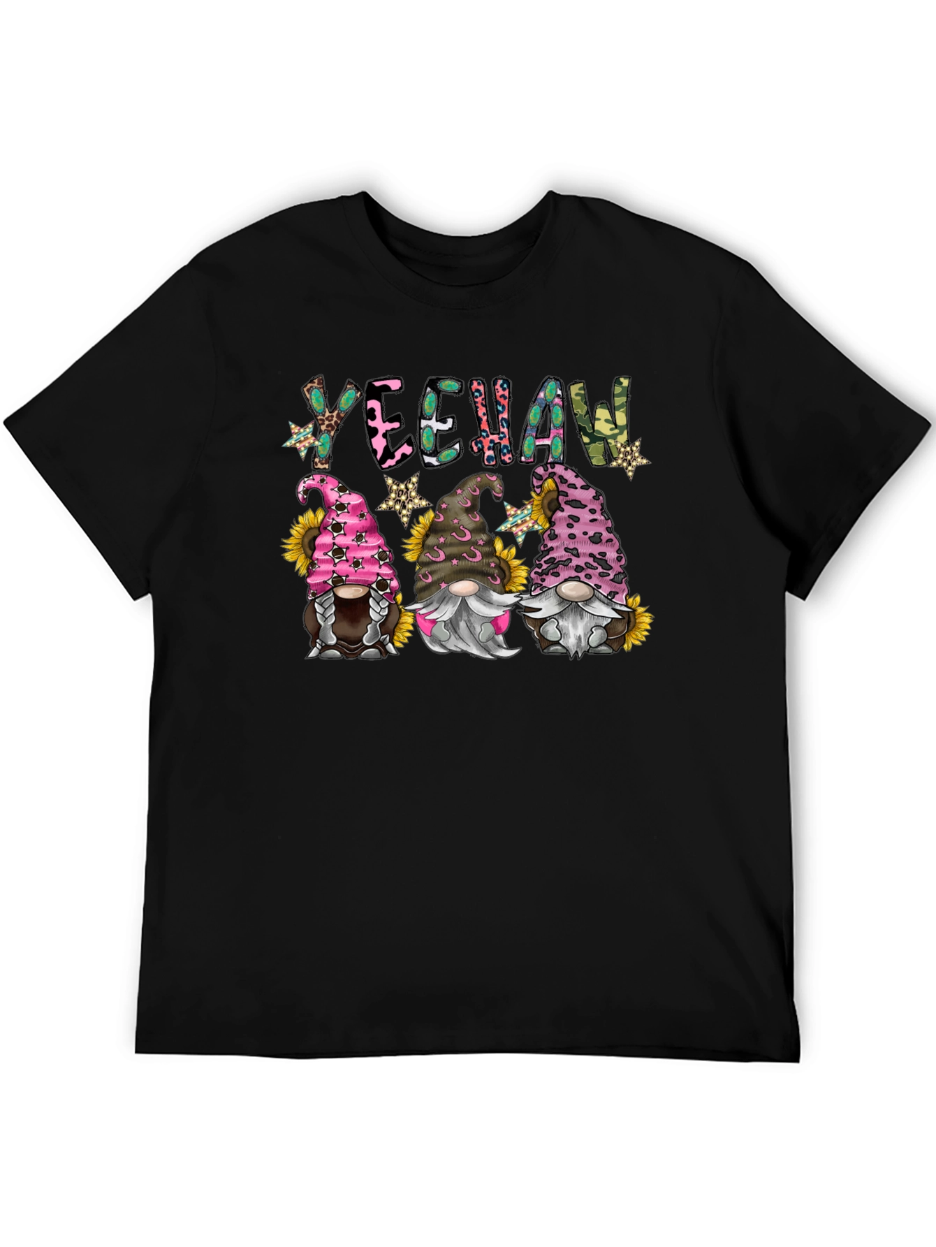 Yeehaw Gnomes Black Graphic Tee