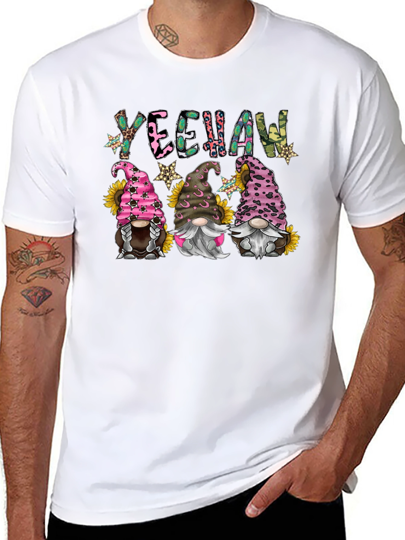 Yeehaw Gnomes Black Graphic Tee