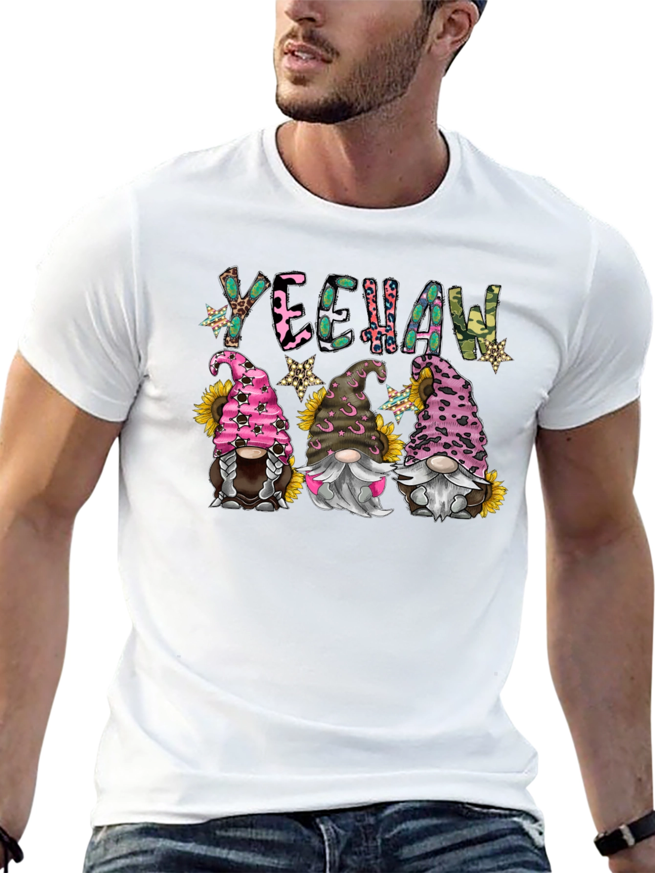 Yeehaw Gnomes Black Graphic Tee