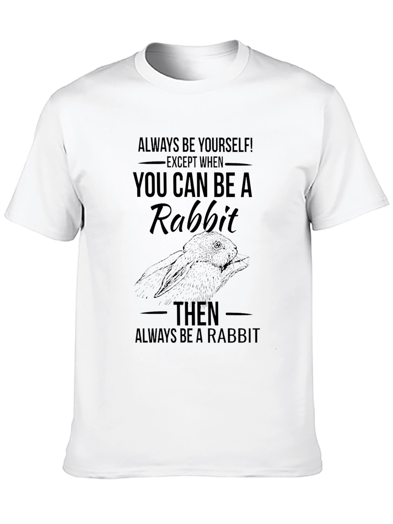 Rabbit Graphic Print T-Shirt
