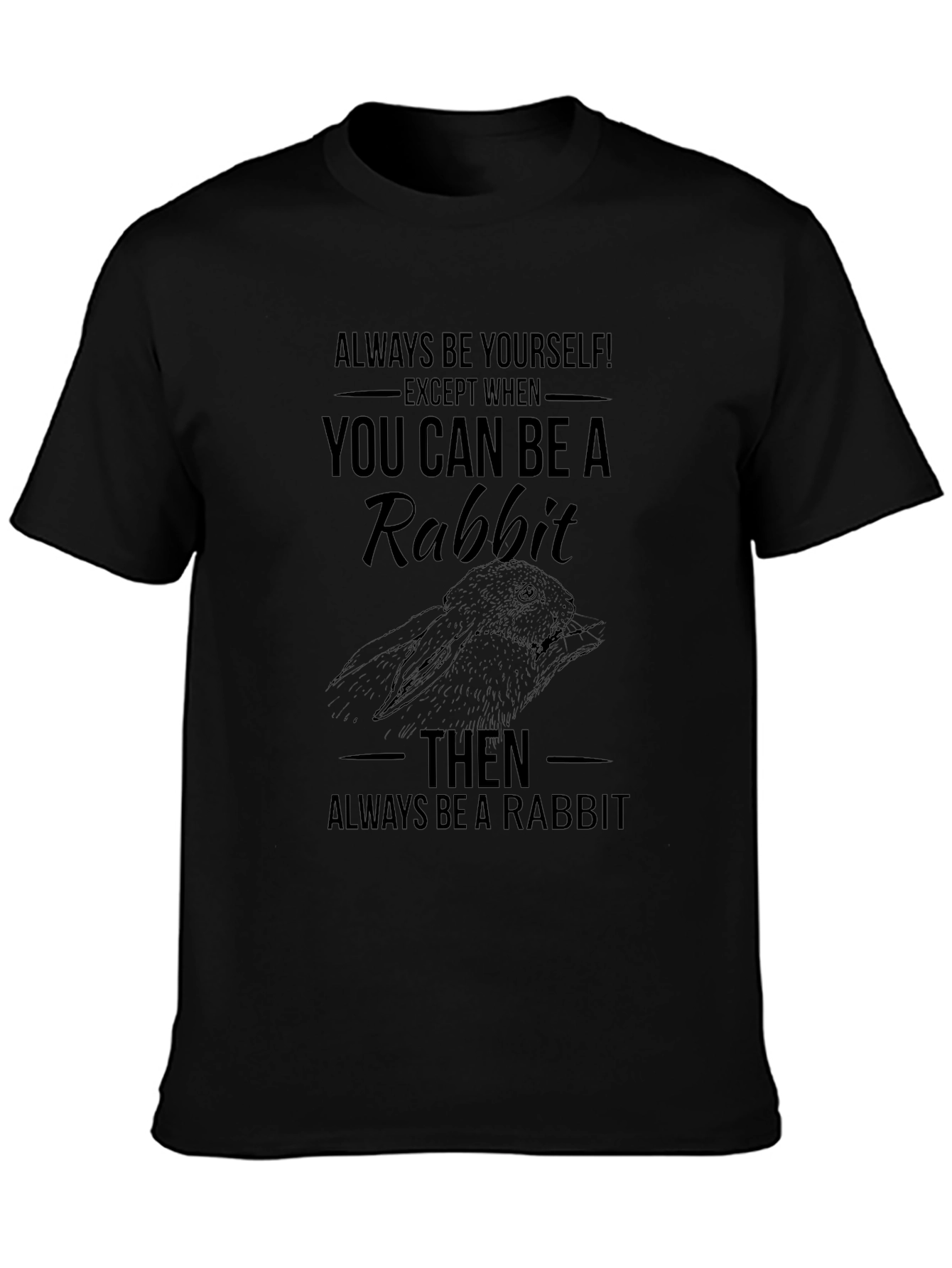 Rabbit Graphic Print T-Shirt