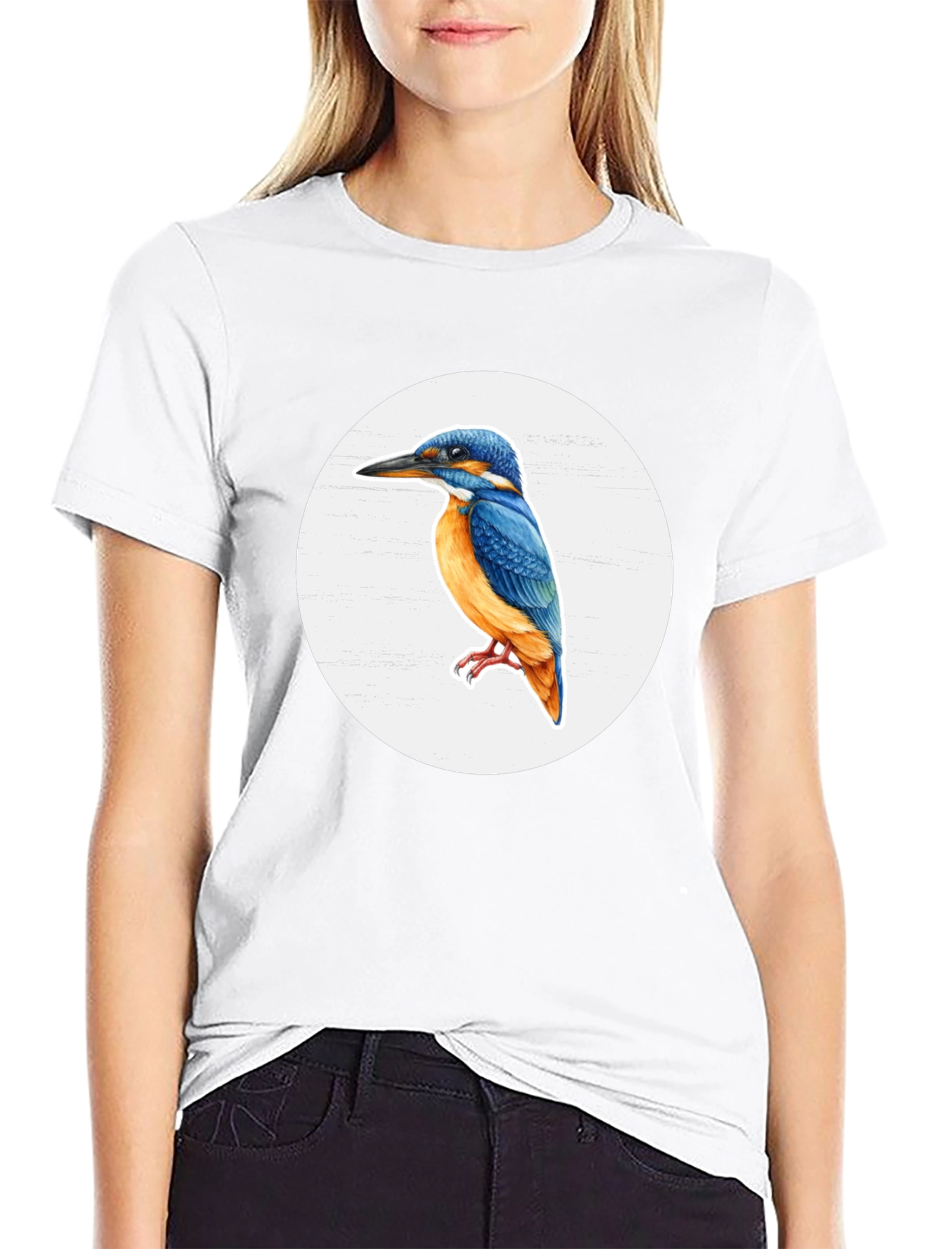 Kingfisher Graphic Tee - Stylish Bird Print T-Shirt