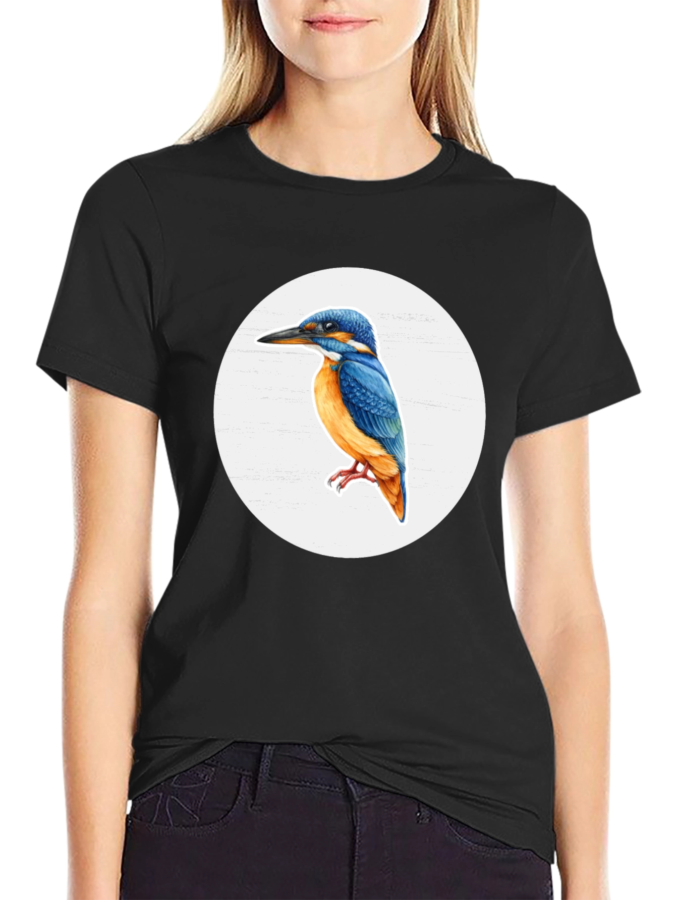 Kingfisher Graphic Tee - Stylish Bird Print T-Shirt