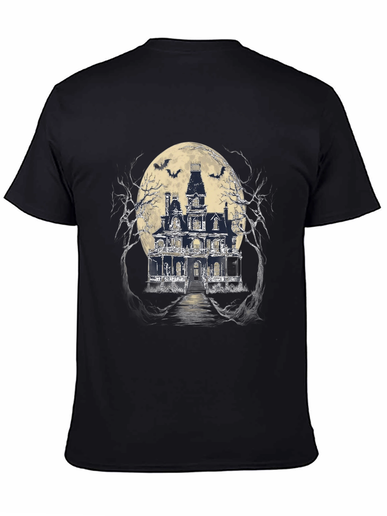 Haunted House Graphic Tee - Spooky Style