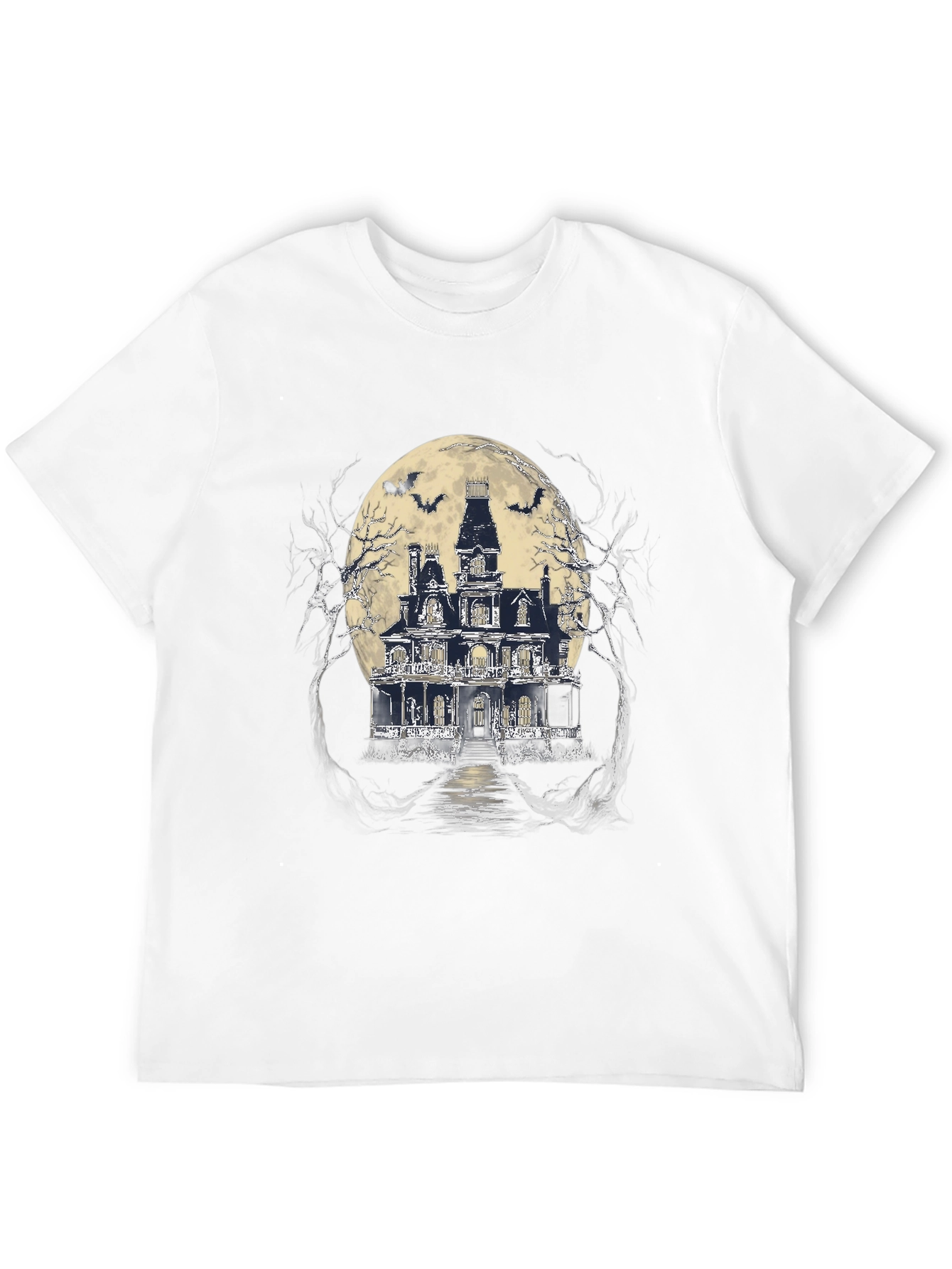 Haunted House Graphic Tee - Spooky Style