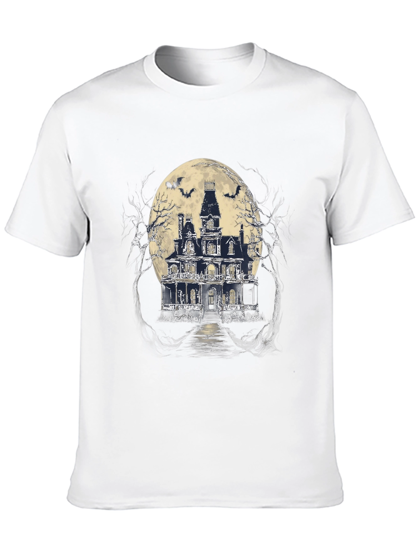 Haunted House Graphic Tee - Spooky Style