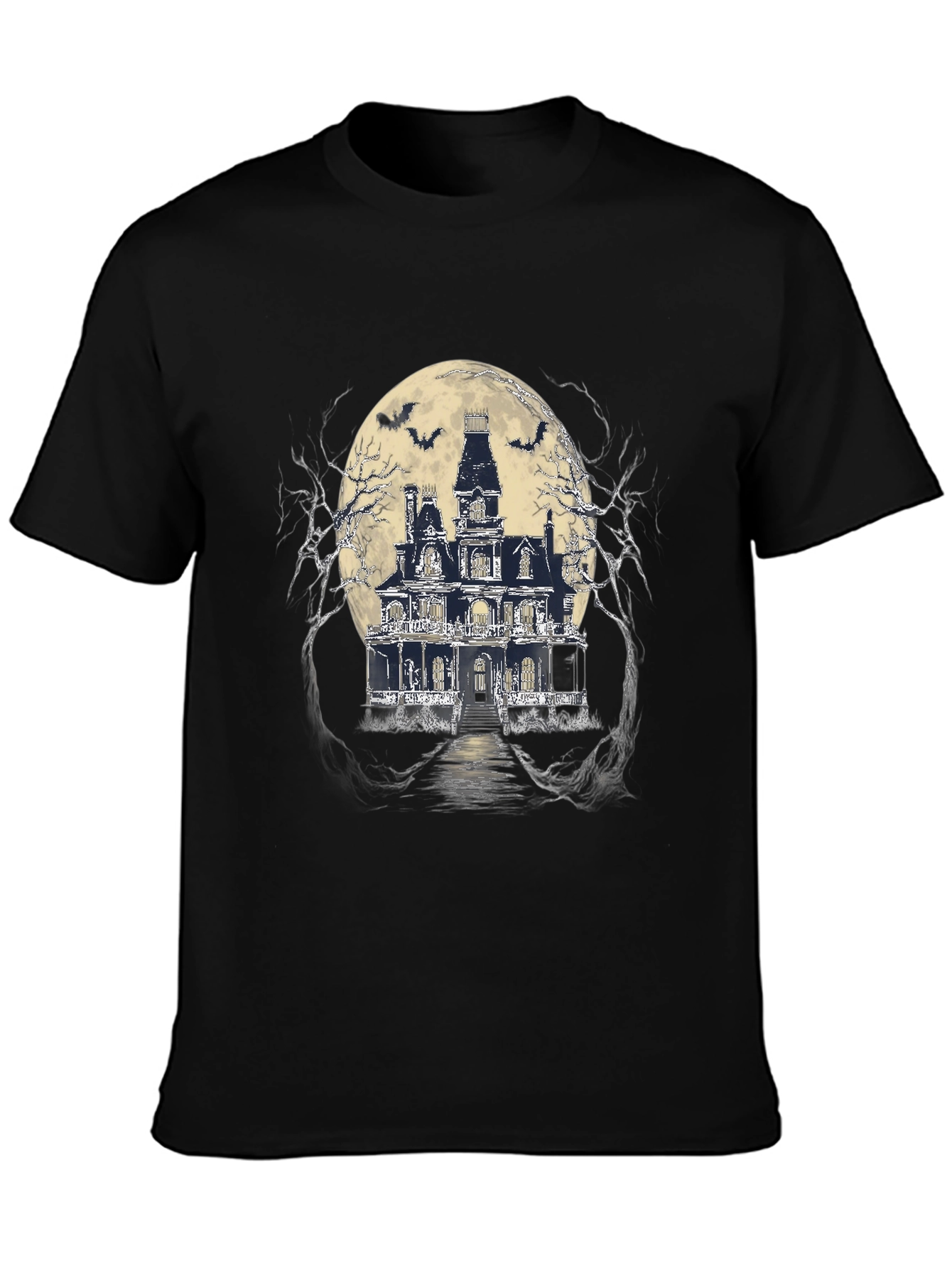 Haunted House Graphic Tee - Spooky Style