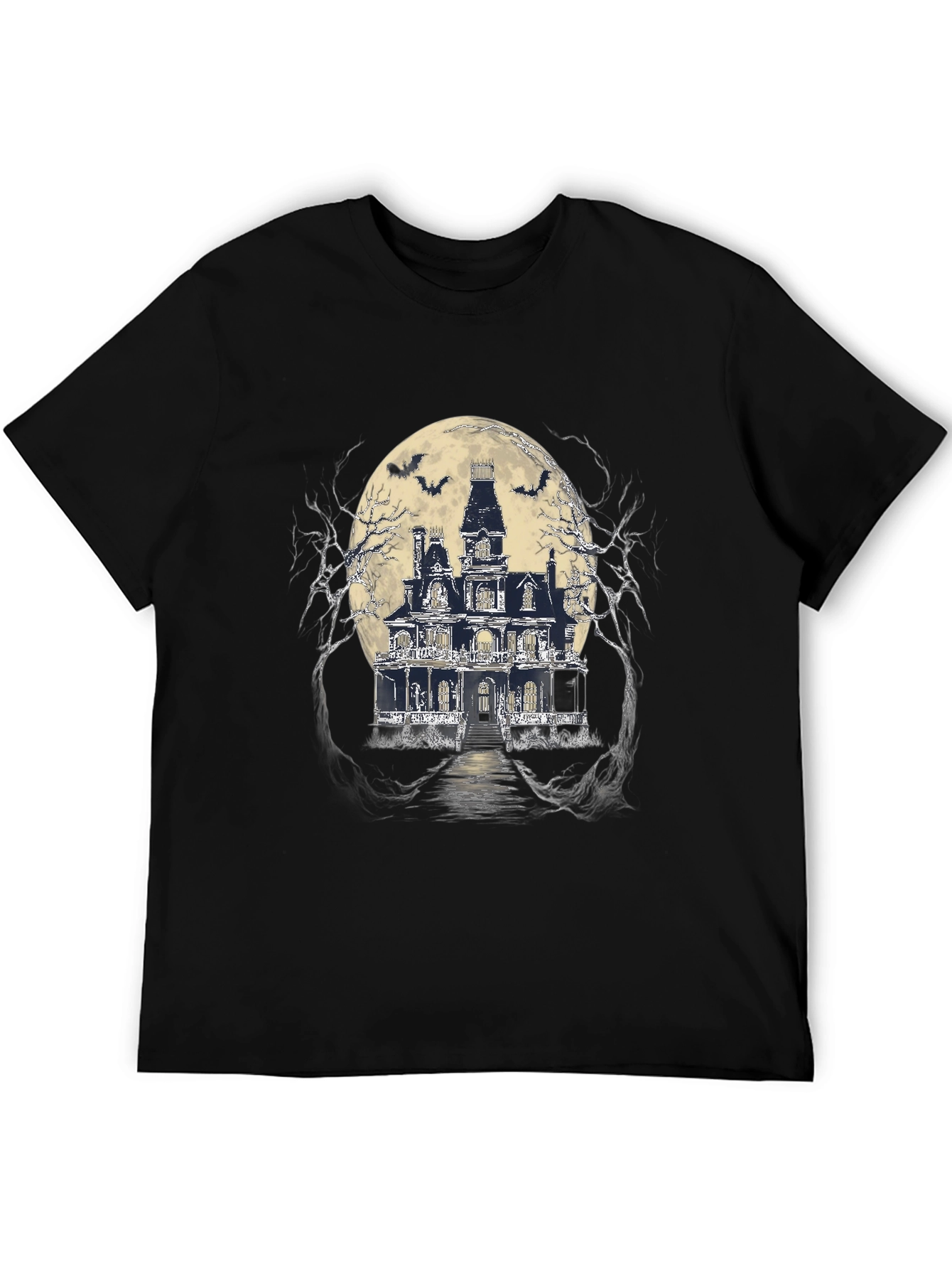Haunted House Graphic Tee - Spooky Style