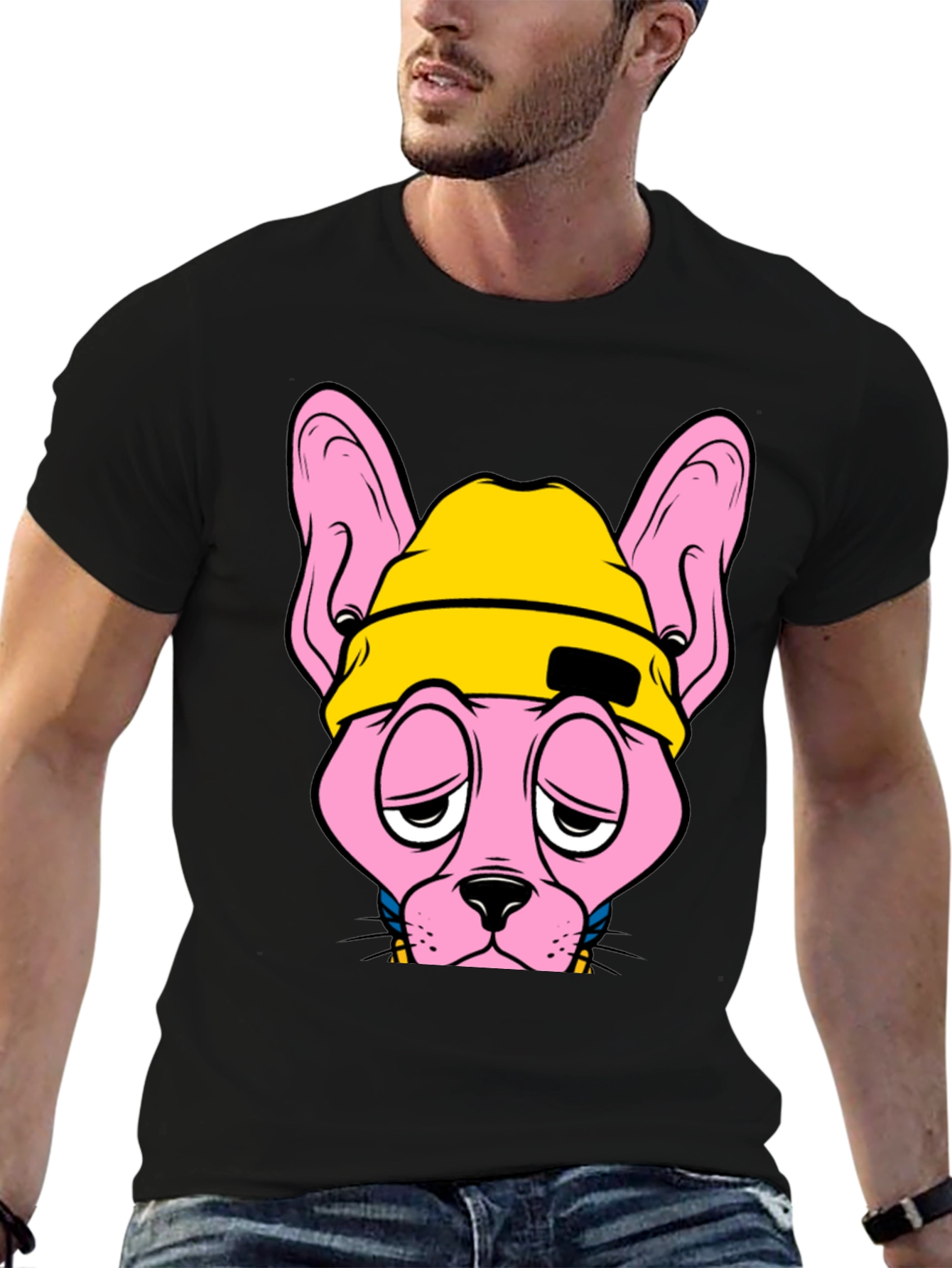 Cool Cat Graphic T-Shirt - Black