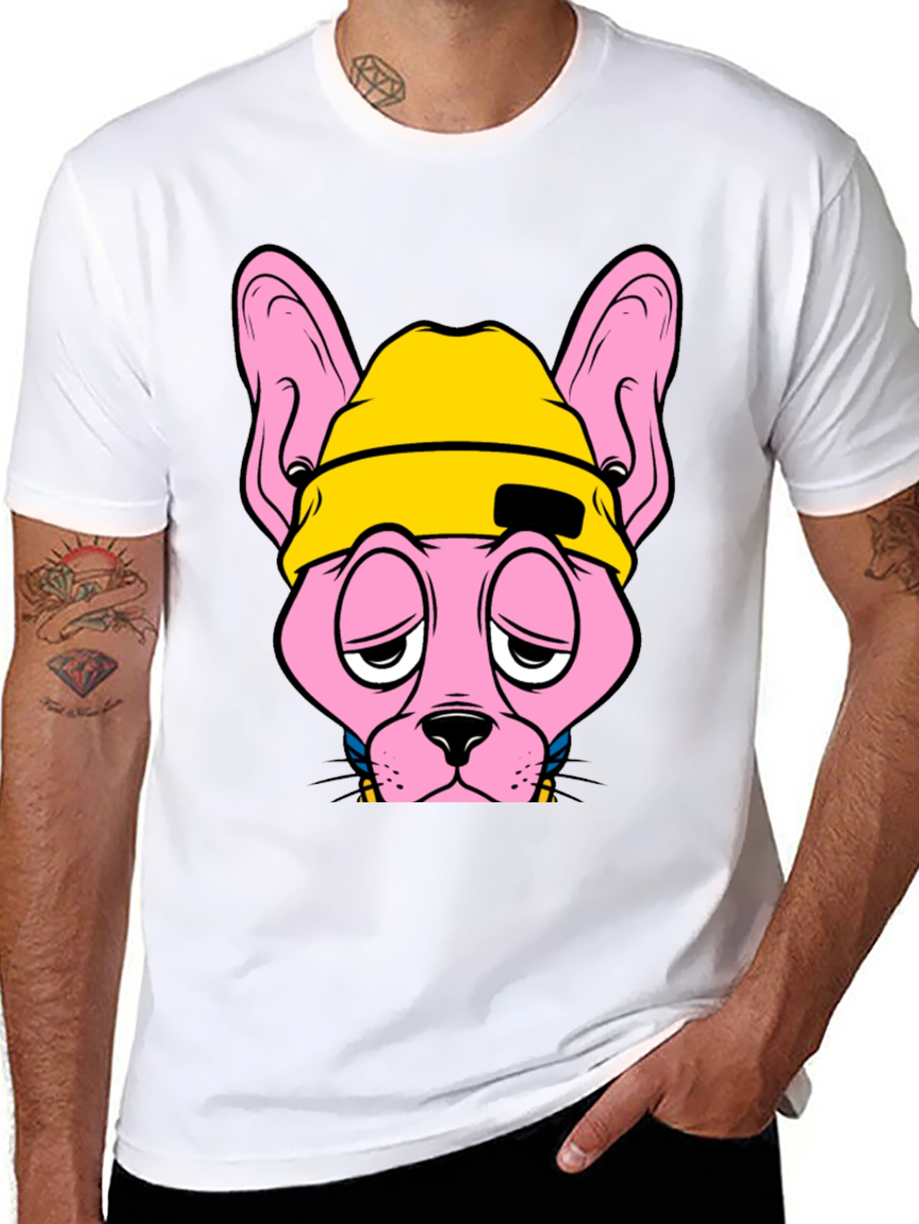 Cool Cat Graphic T-Shirt - Black