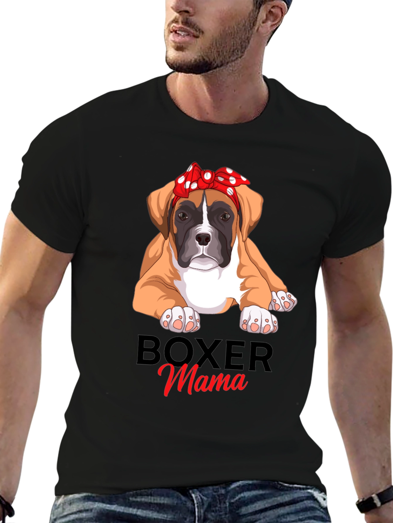 Boxer Mama T-Shirt - Cute Dog Lover Tee