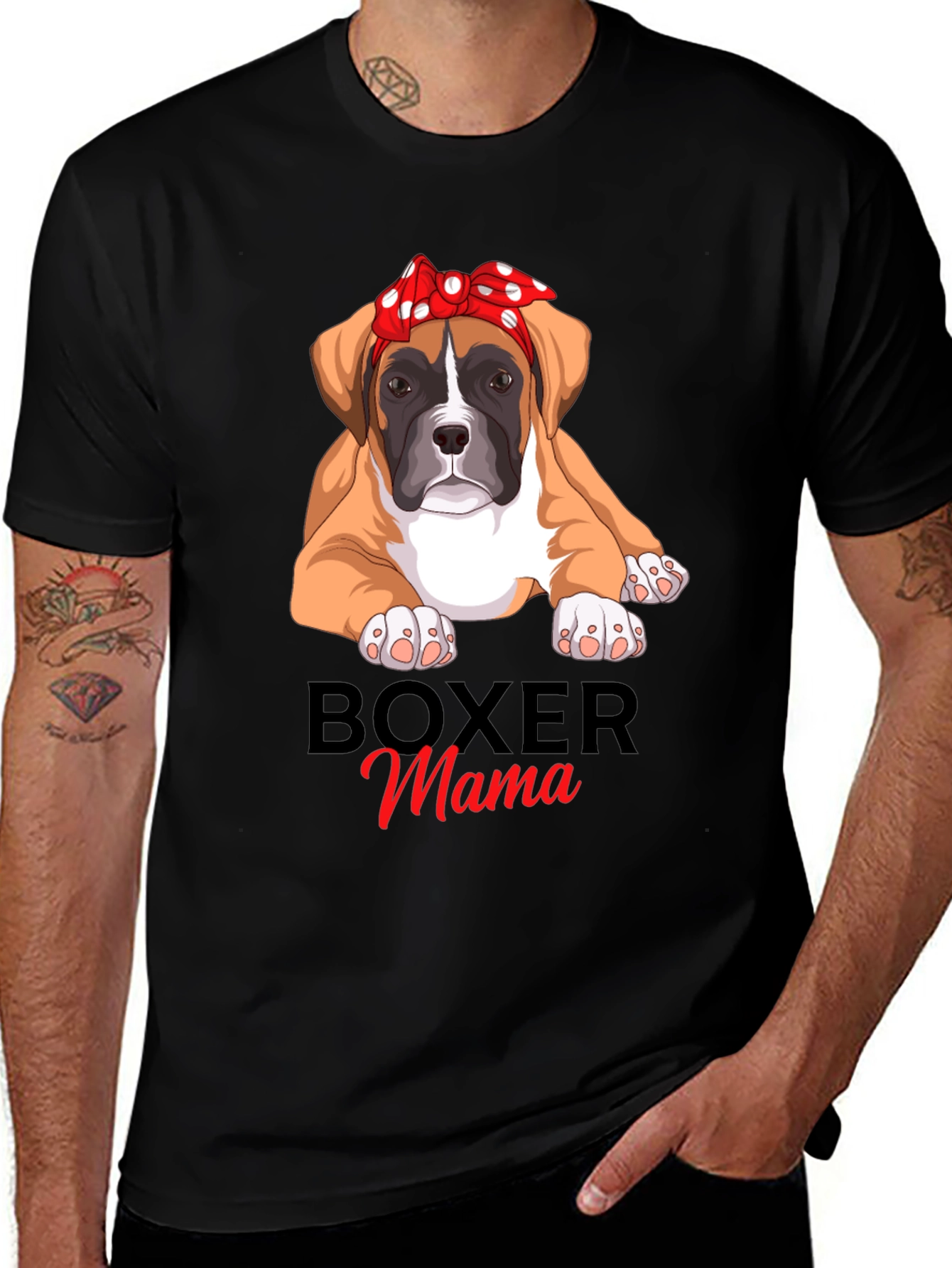 Boxer Mama T-Shirt - Cute Dog Lover Tee
