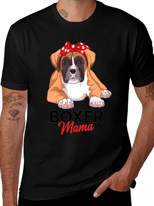 Boxer Mama T-Shirt - Cute Dog Lover Tee