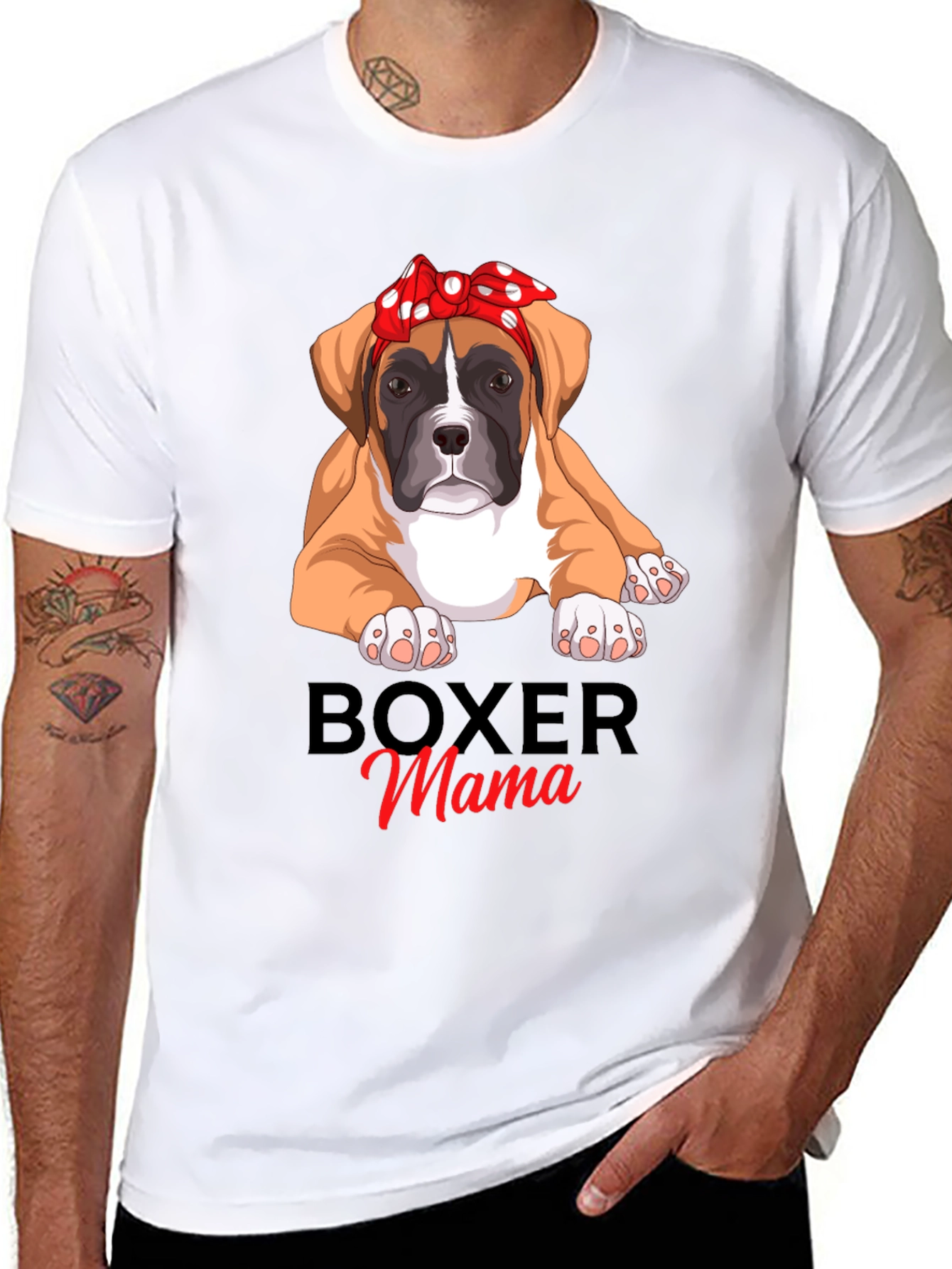 Boxer Mama T-Shirt - Cute Dog Lover Tee