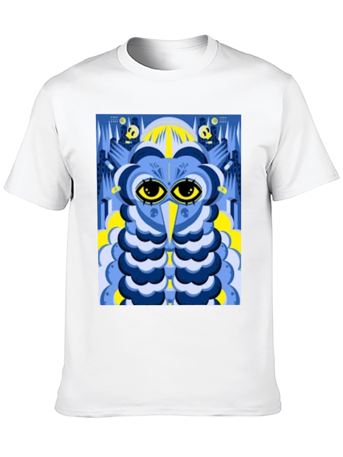 Abstract Owl Graphic Tee - Black Unisex T-Shirt