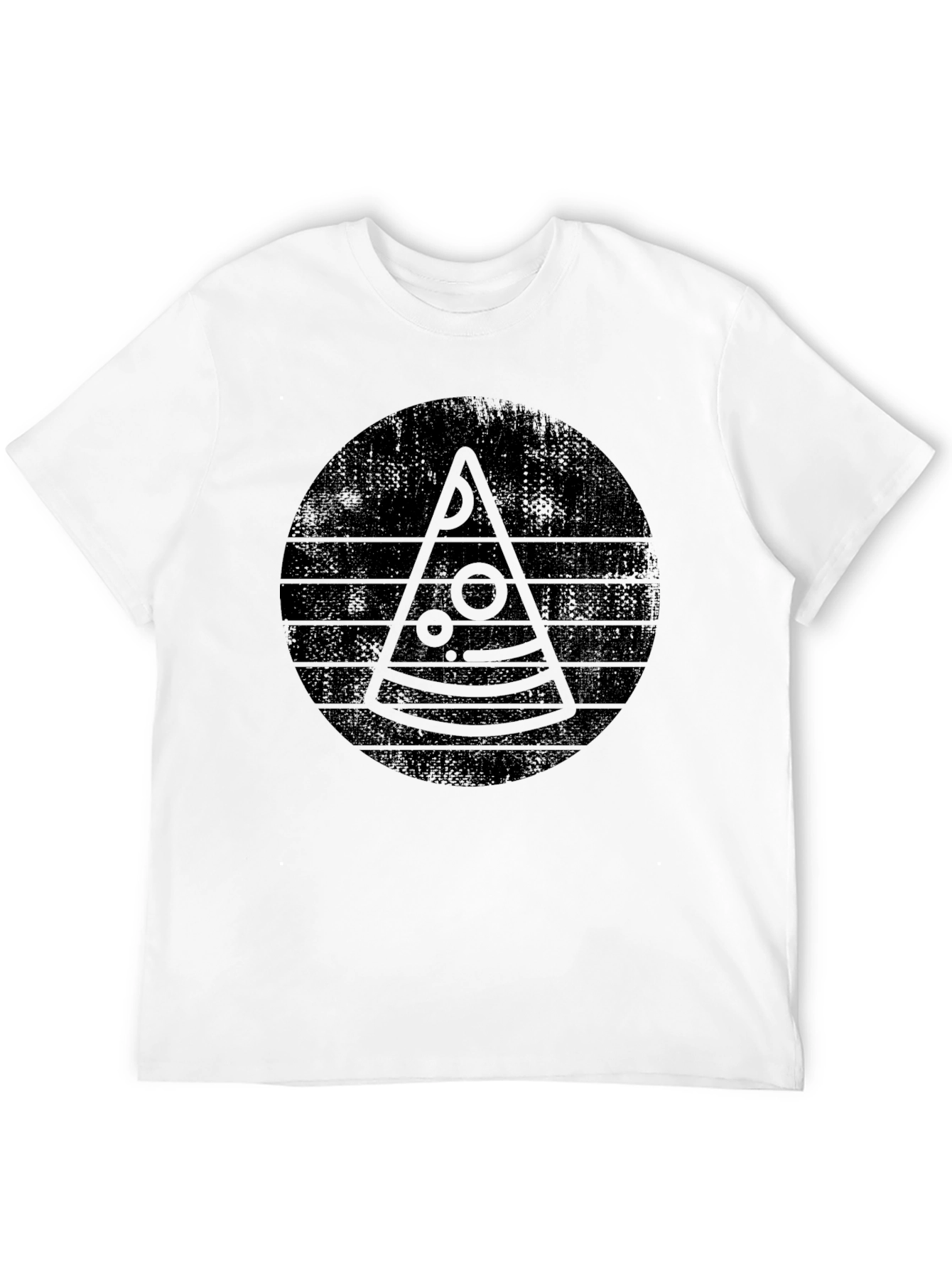 Retro Pizza Graphic Tee - Unisex Black T-Shirt