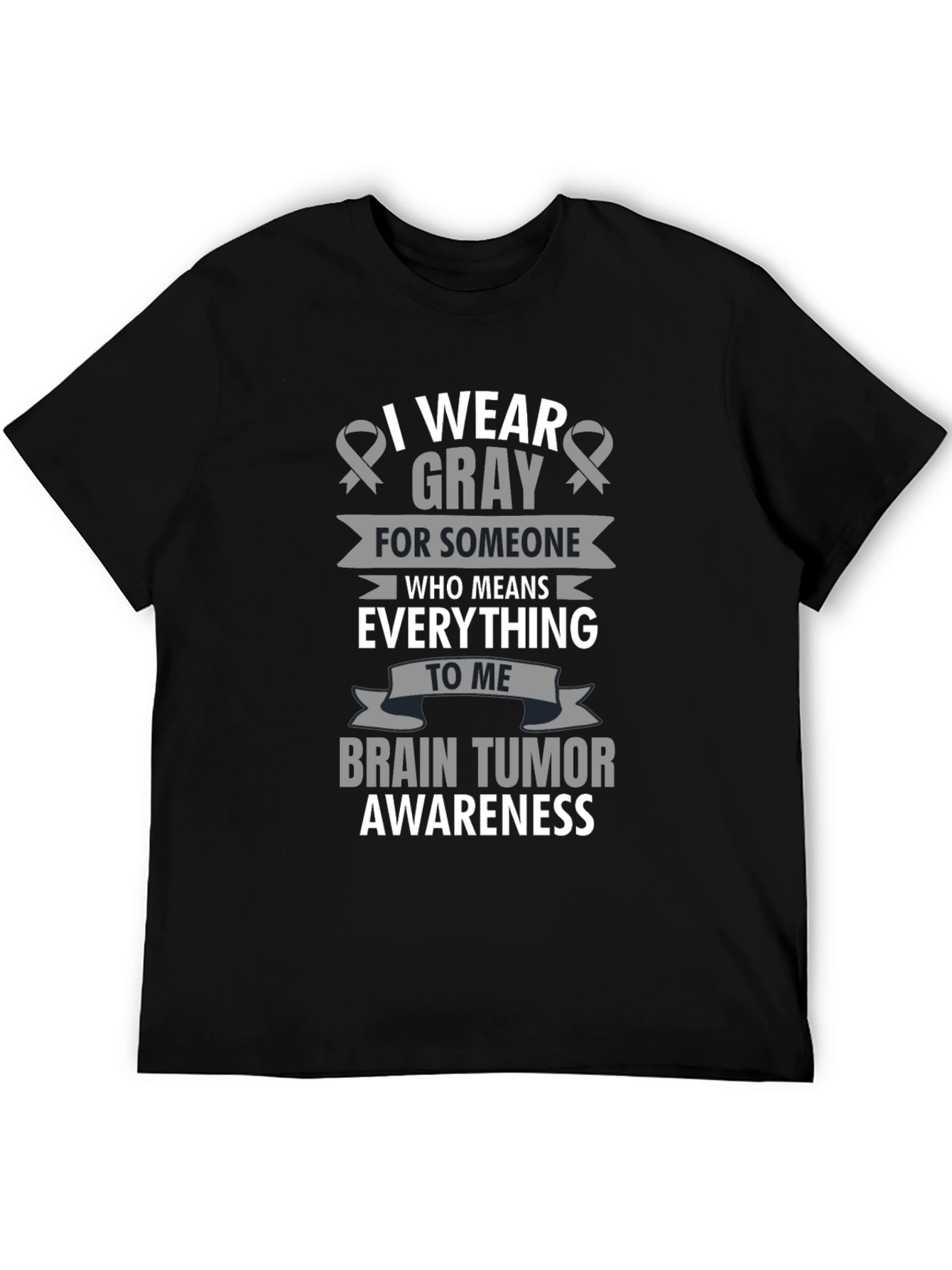 Gray Ribbon Brain Tumor Awareness T-Shirt
