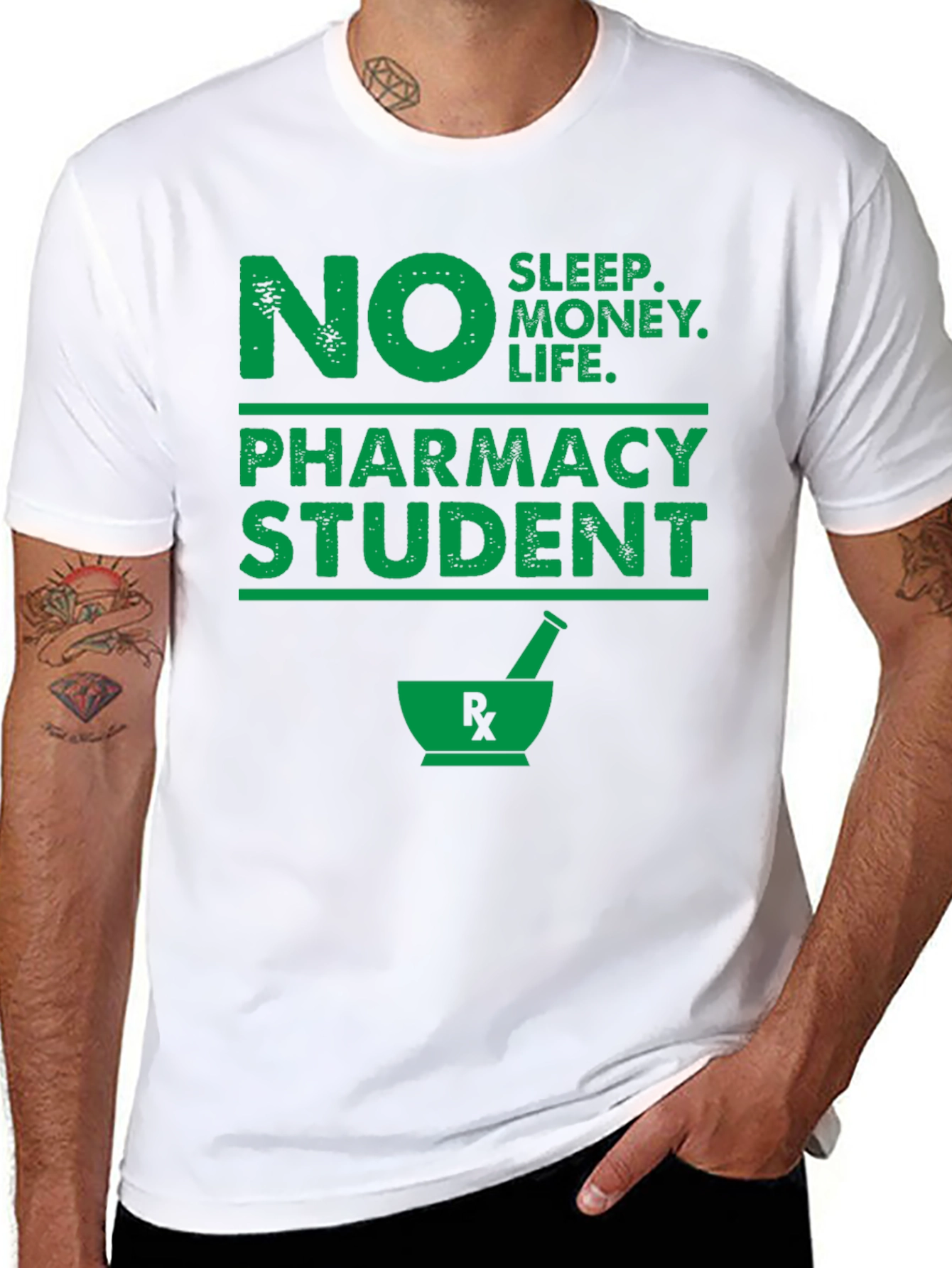 No Sleep Pharmacy Student Graphic T-Shirt