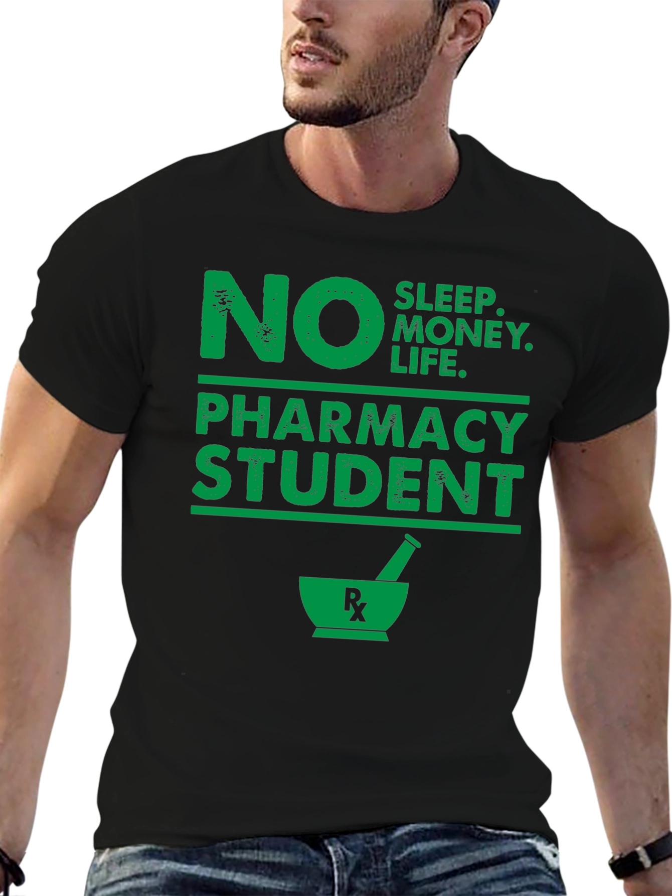 No Sleep Pharmacy Student Graphic T-Shirt