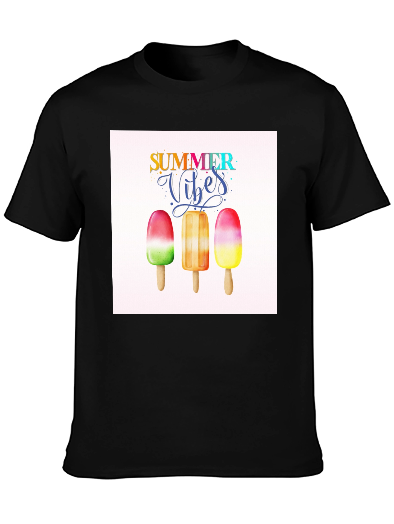 Summer Vibes Graphic Tee - Popsicle Design
