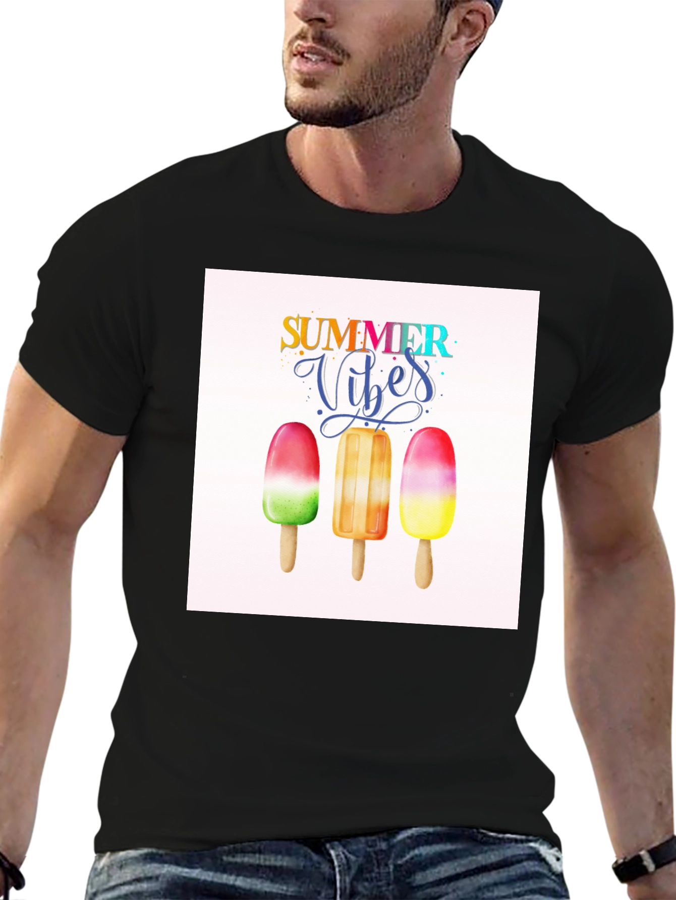 Summer Vibes Graphic Tee - Popsicle Design