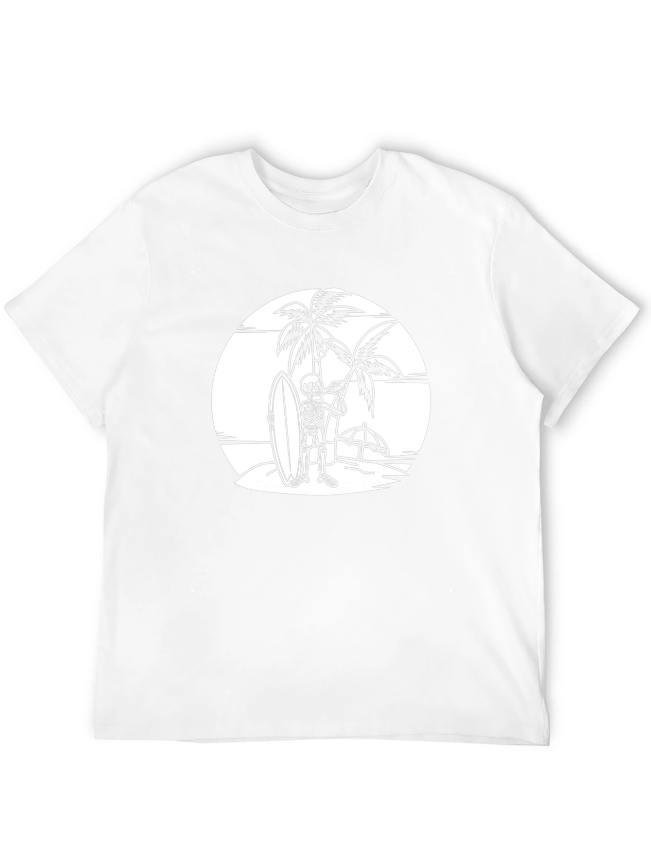 Skeleton Surfer T-Shirt - Beach Vibes